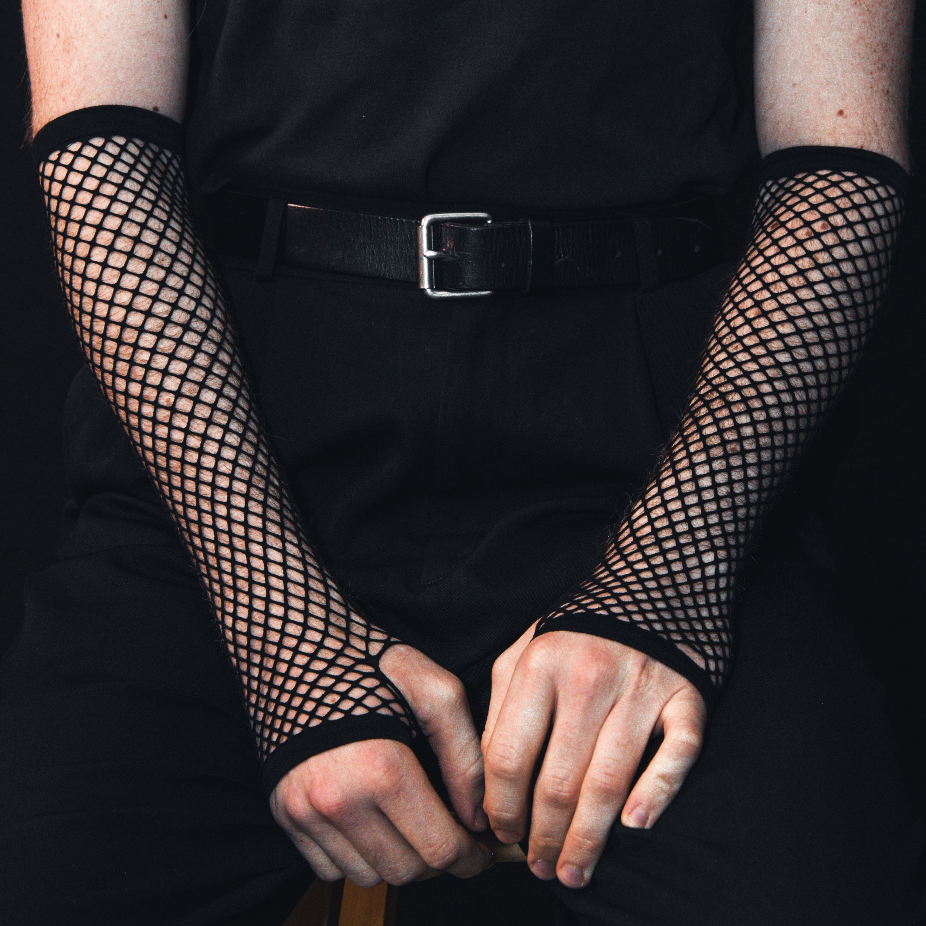arm fish net Y2K Fishnet Arm Warmers