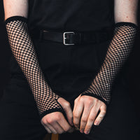 Y2K Fishnet Arm Warmers