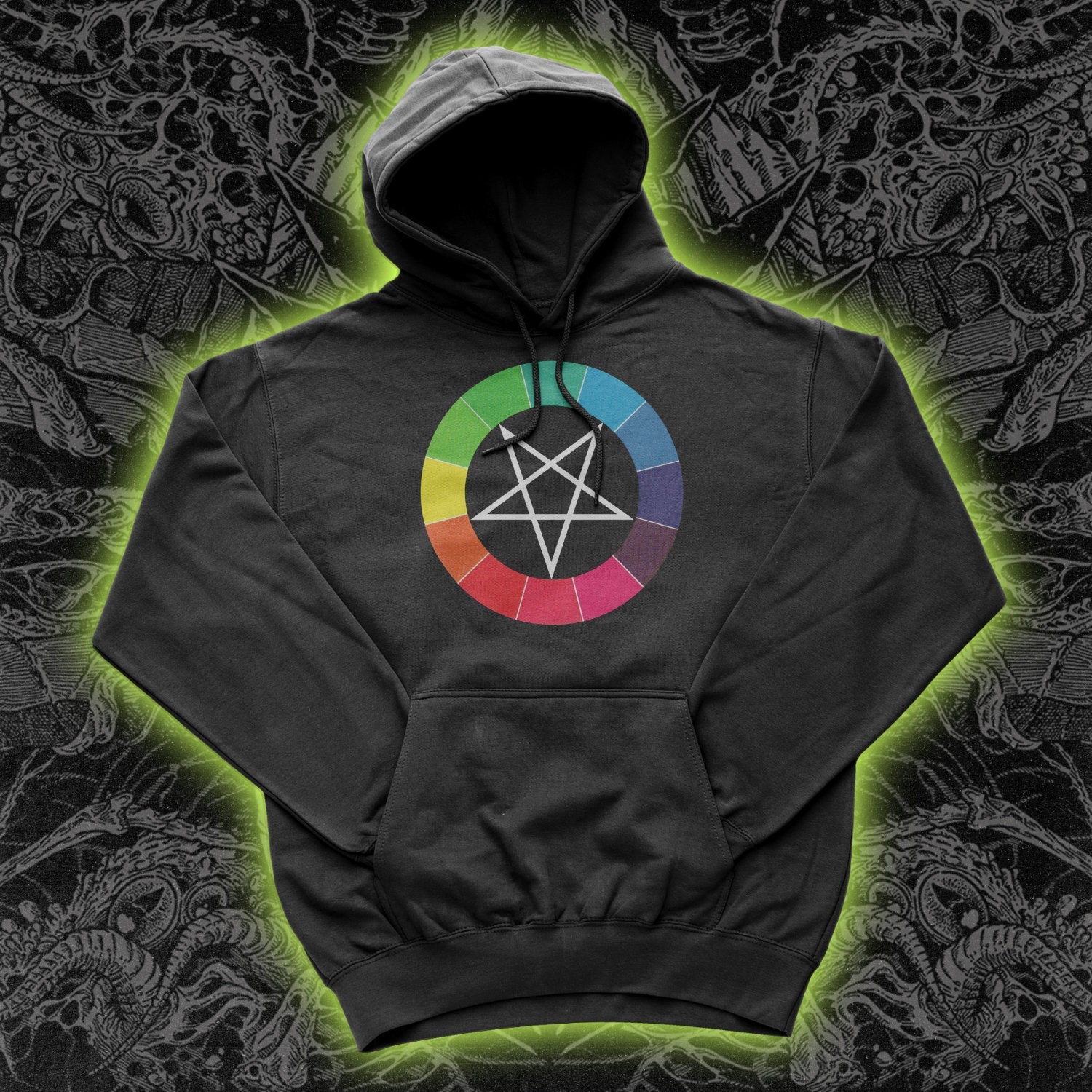 Color Spectrum Pentagram Hoodie