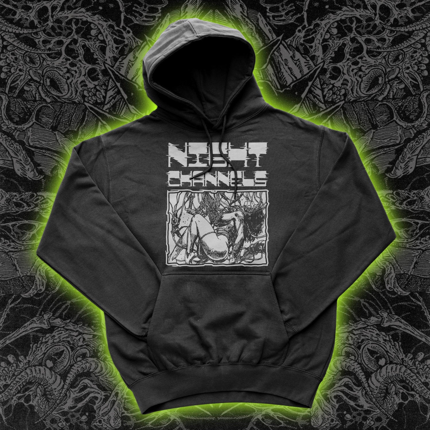 Cyber Sex Night Channels Hoodie | Occult, Cult, and Obscure Clothing and  Tshirts | Night Channels