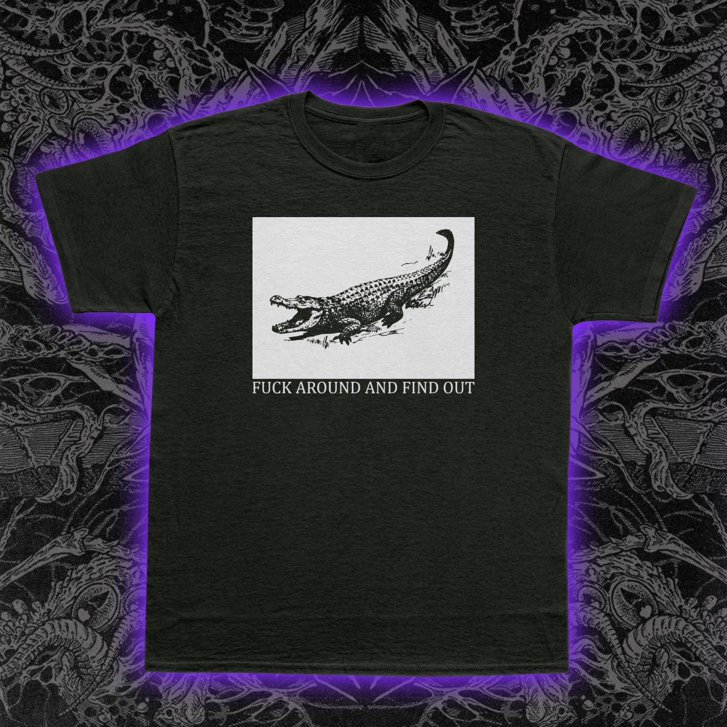 Fuck Around And Find Out Crocodile Flag Premium Tee