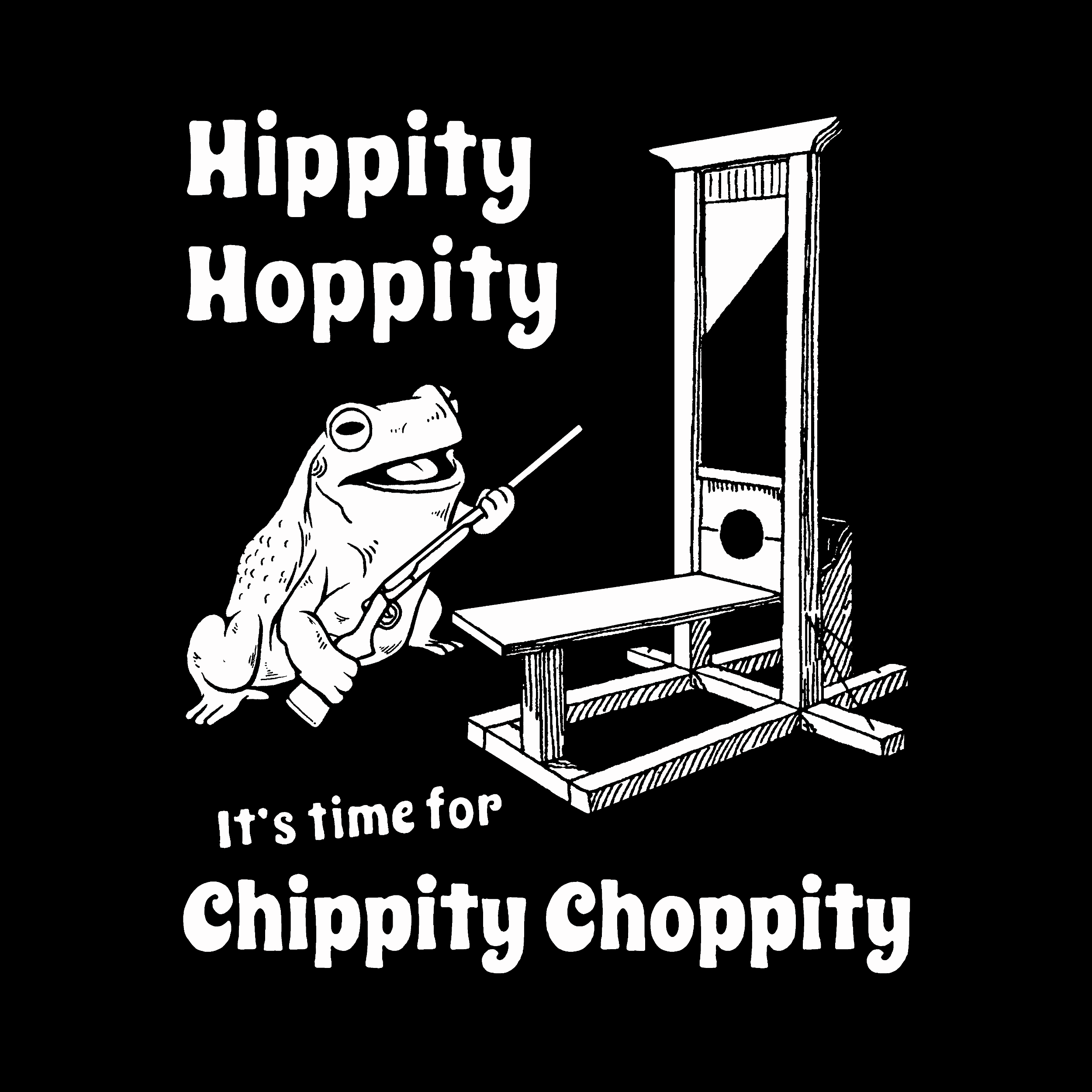 Hippity-Hoppity-Guillotine | Occult & Obscure Clothing | Night Channels White / Medium