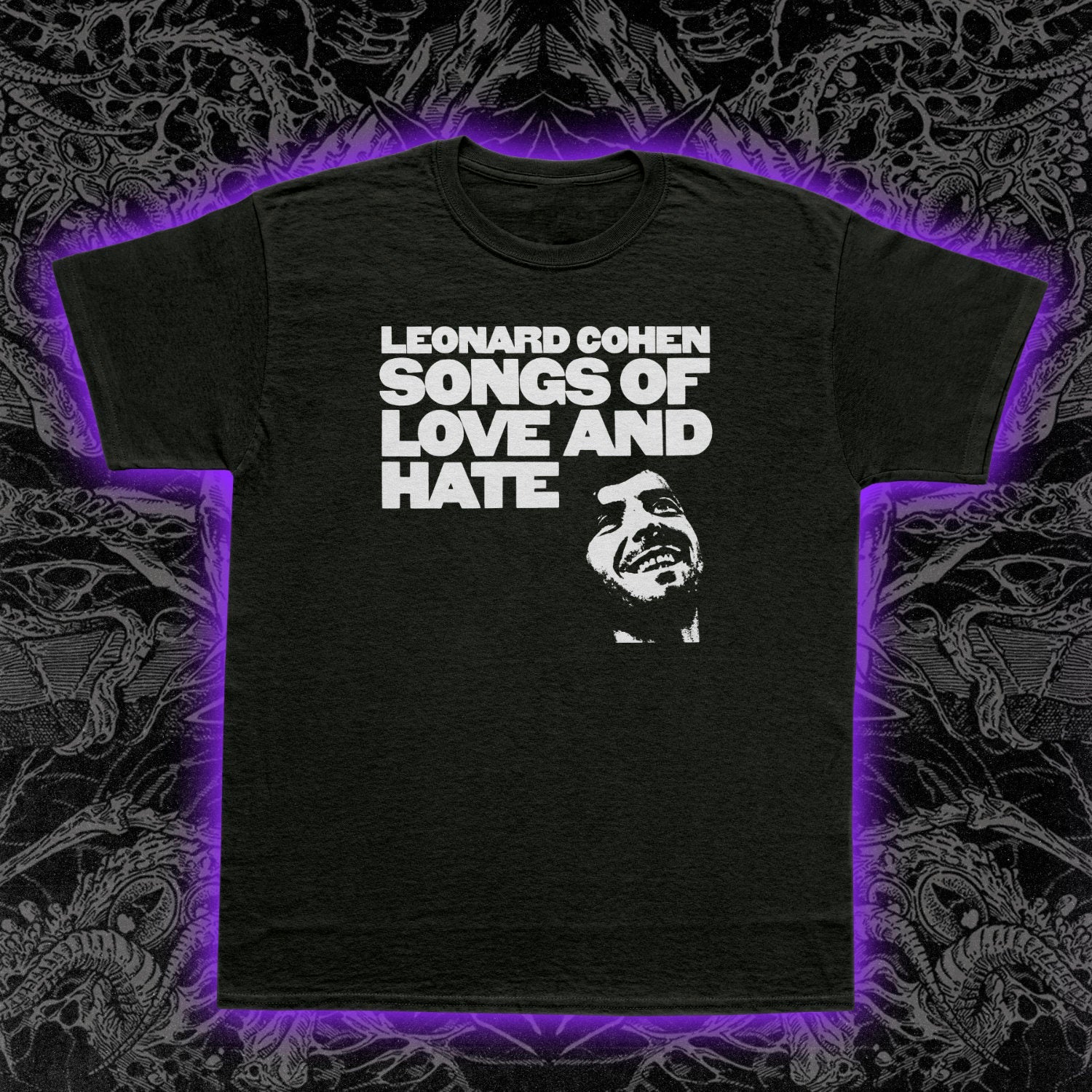 Leonard Cohen Songs Of Love And Hate Premium Tee