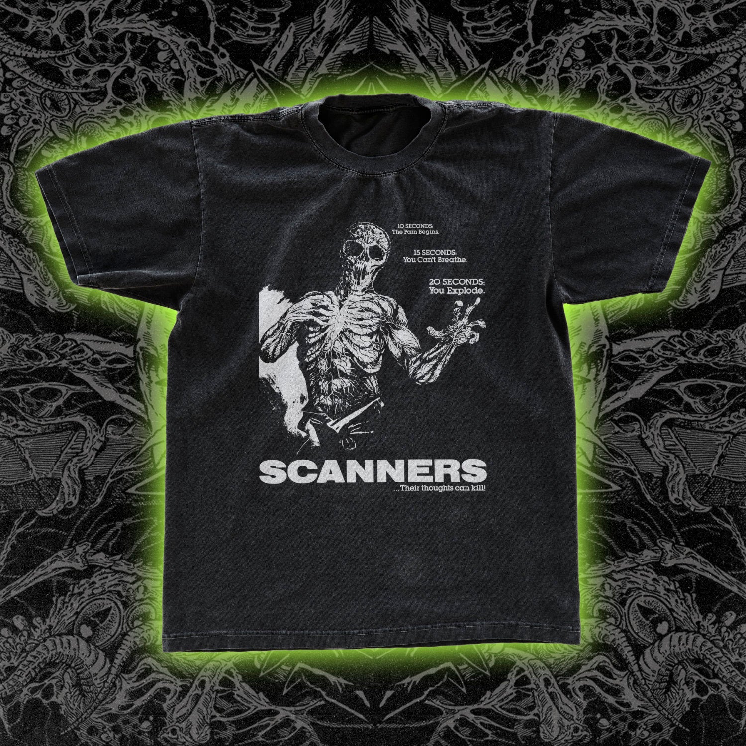 SCANNER Ball of the Damned Tシャツ XL Scanners Film | Occult & Obscure Clothing | Night Channels