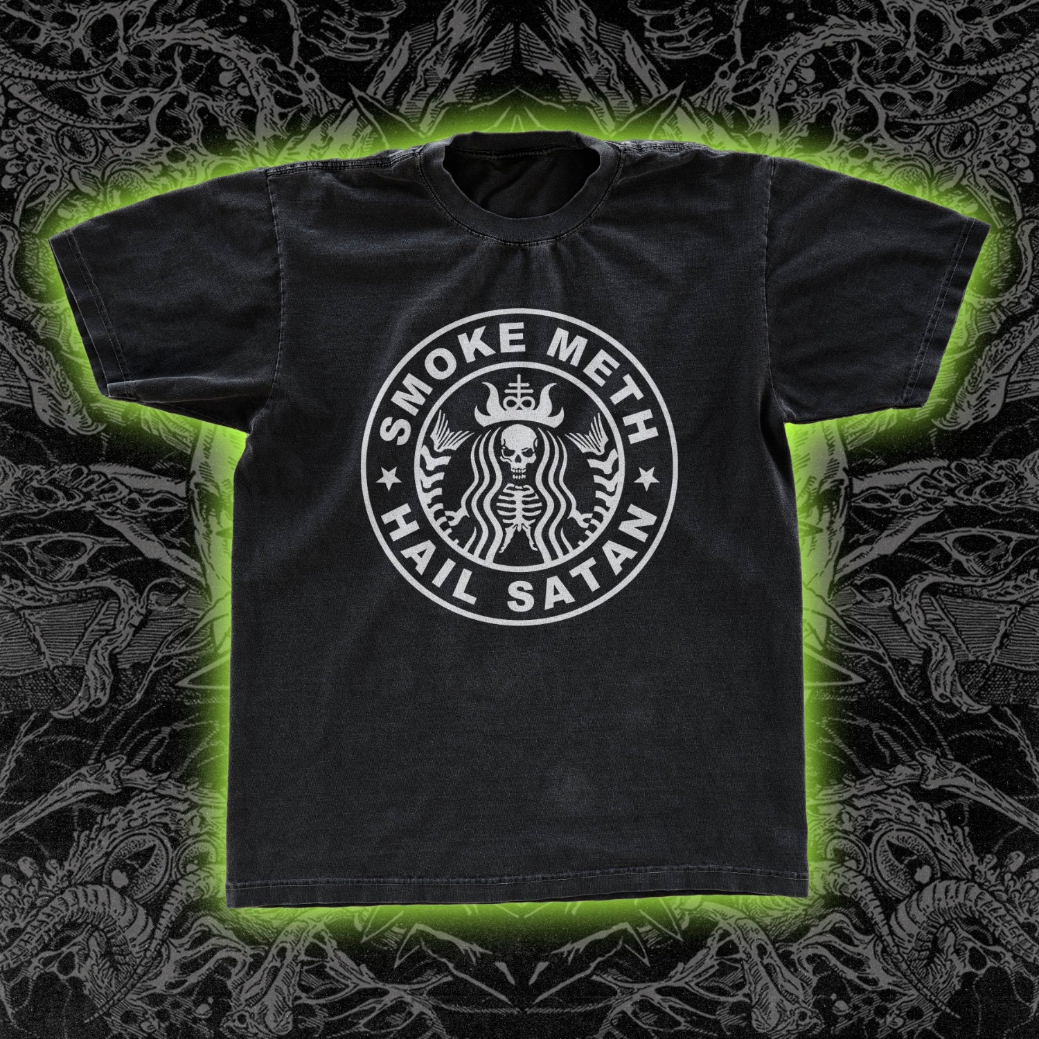 Smoke Meth Hail Satan Classic Tee