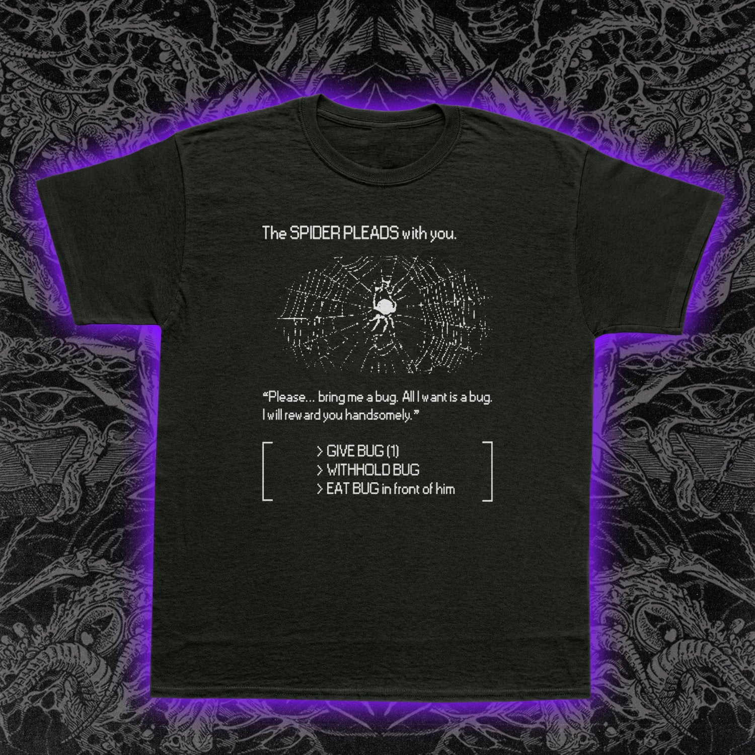 Spider Pleads Text Adventure Premium Tee