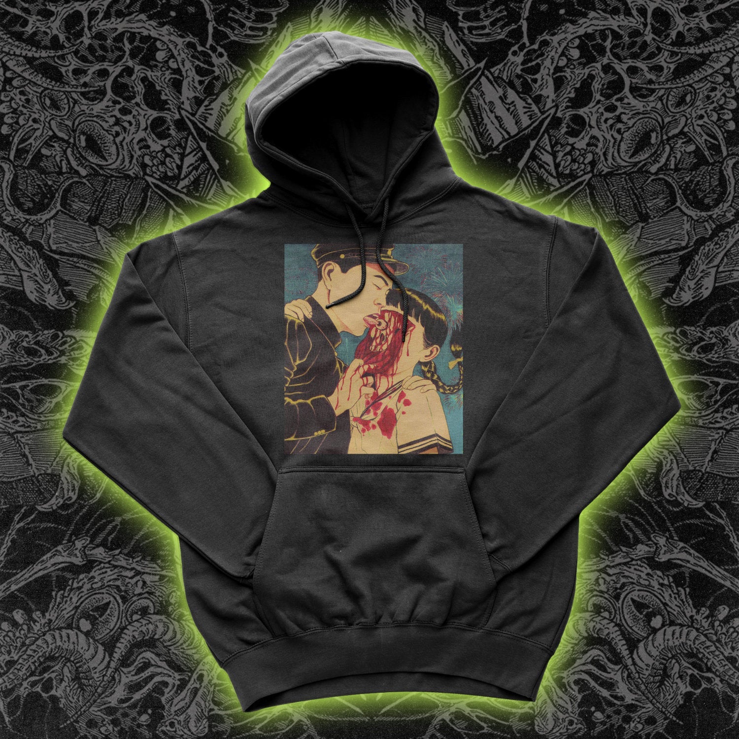 Anime 2024 face hoodie