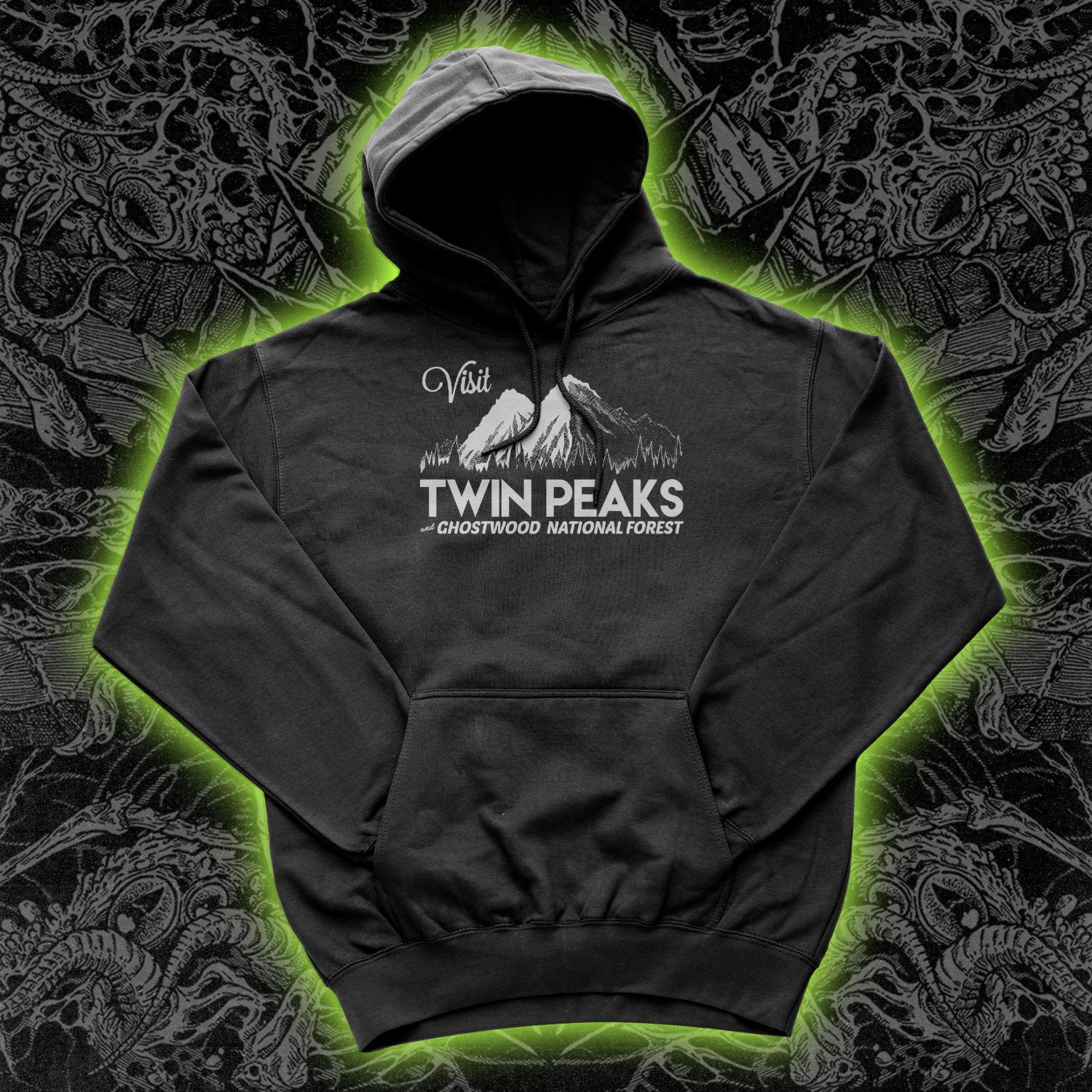 VISIT TWIN PEAKS Hoodie | Occult, Cult, and Obscure Clothing and