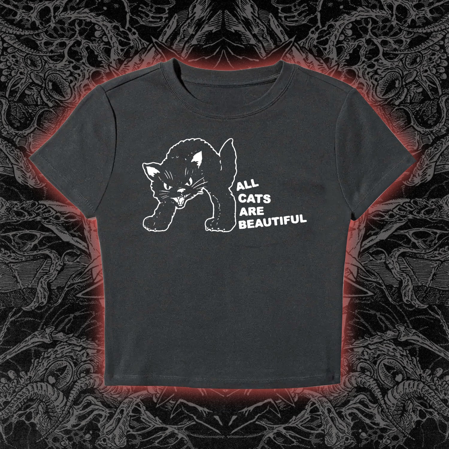 All Cats Are Beautiful Redux Baby Tee Black