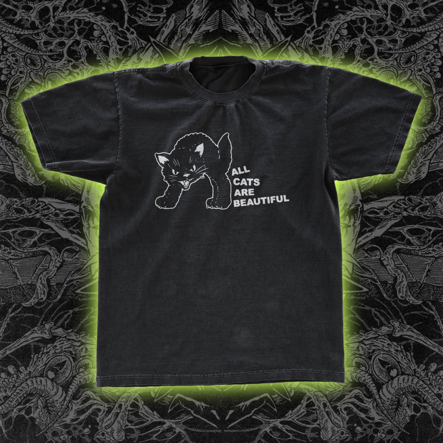 All Cats Are Beautiful Redux Classic Tee Black