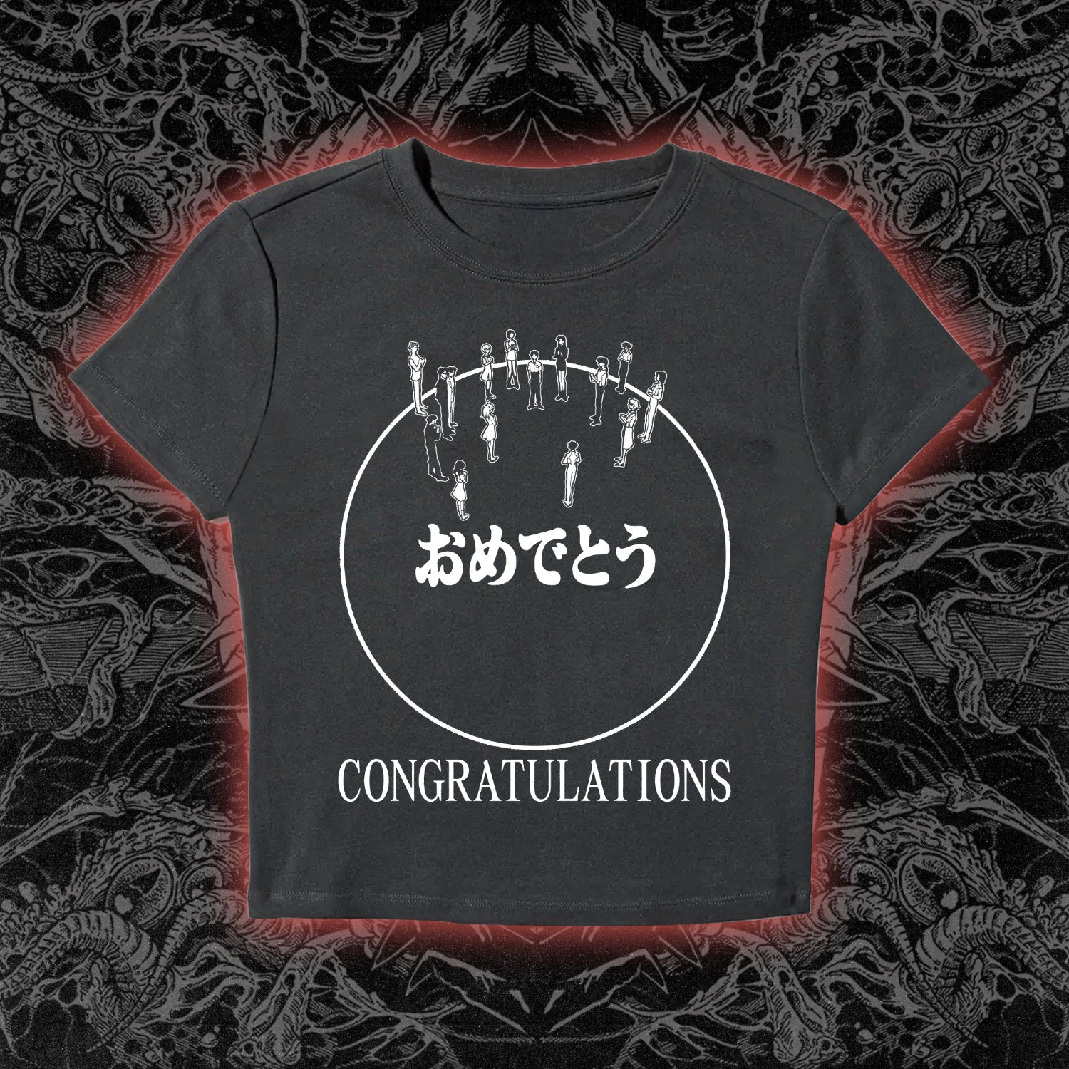 Evangelion Congratulations Baby Tee Black