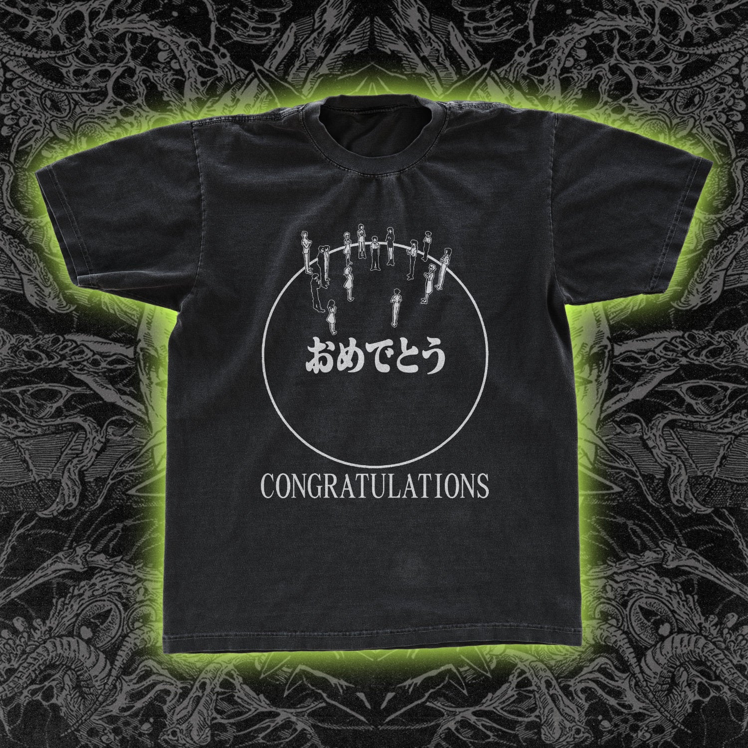 Evangelion Congratulations Classic Tee Black