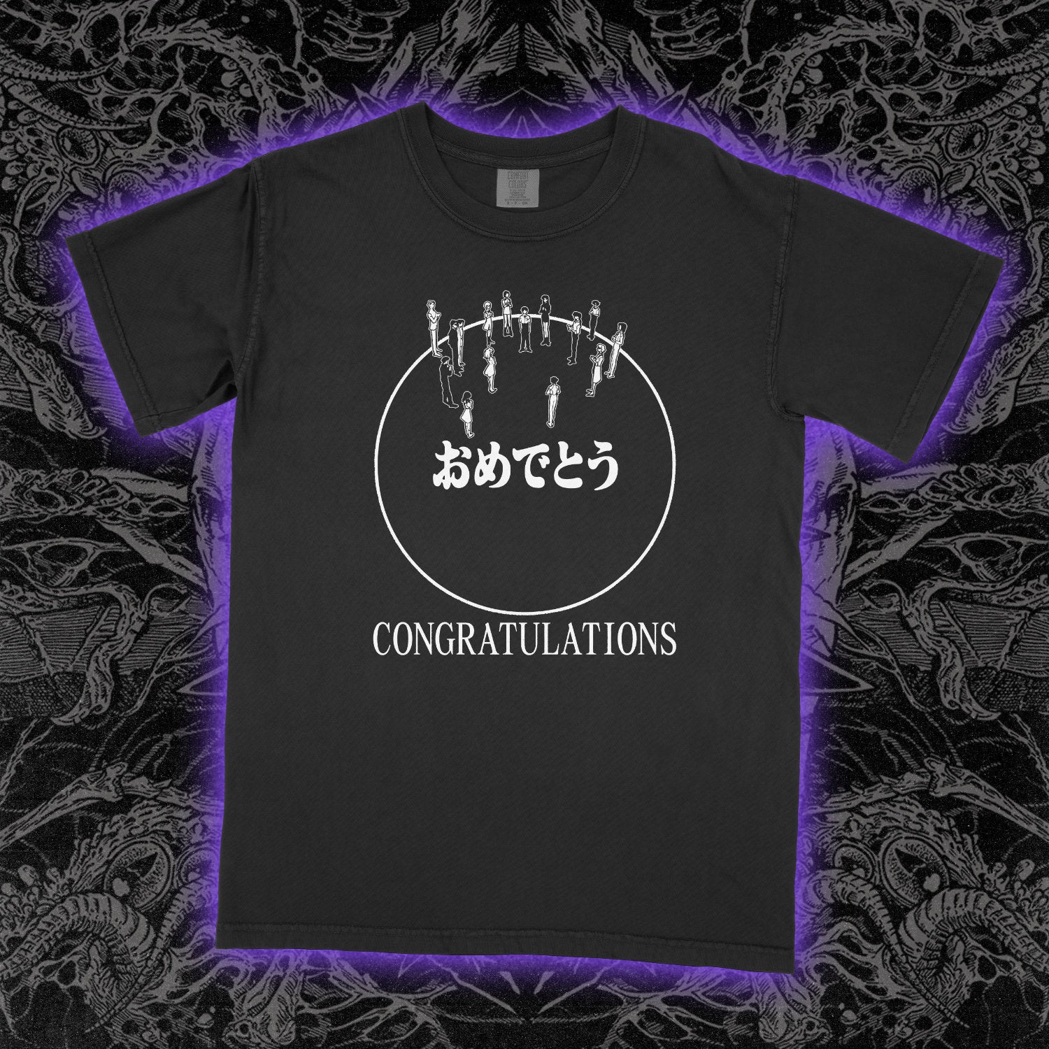 Evangelion Congratulations Heavy Tee Black