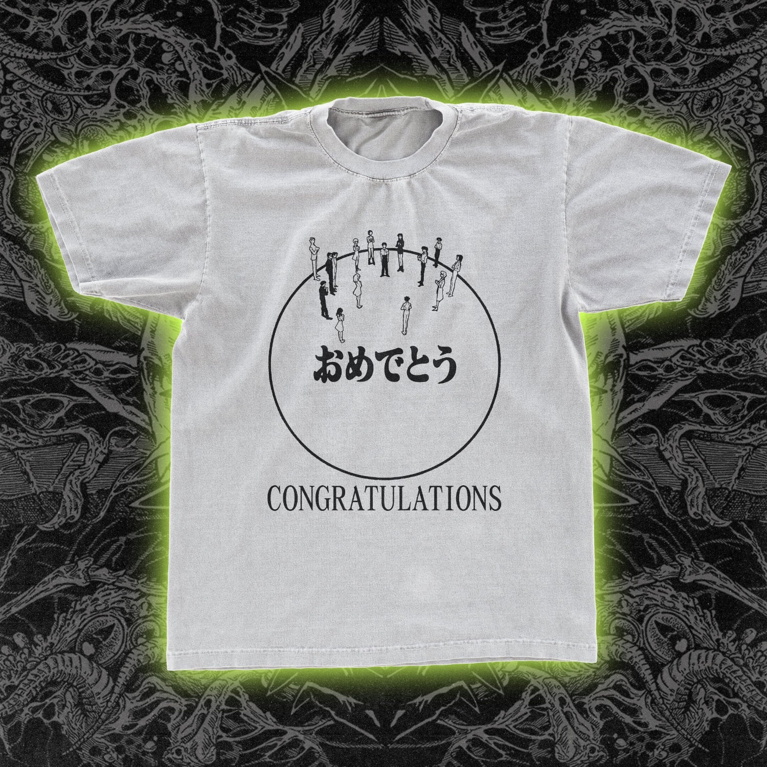 Evangelion Congratulations Classic Tee White
