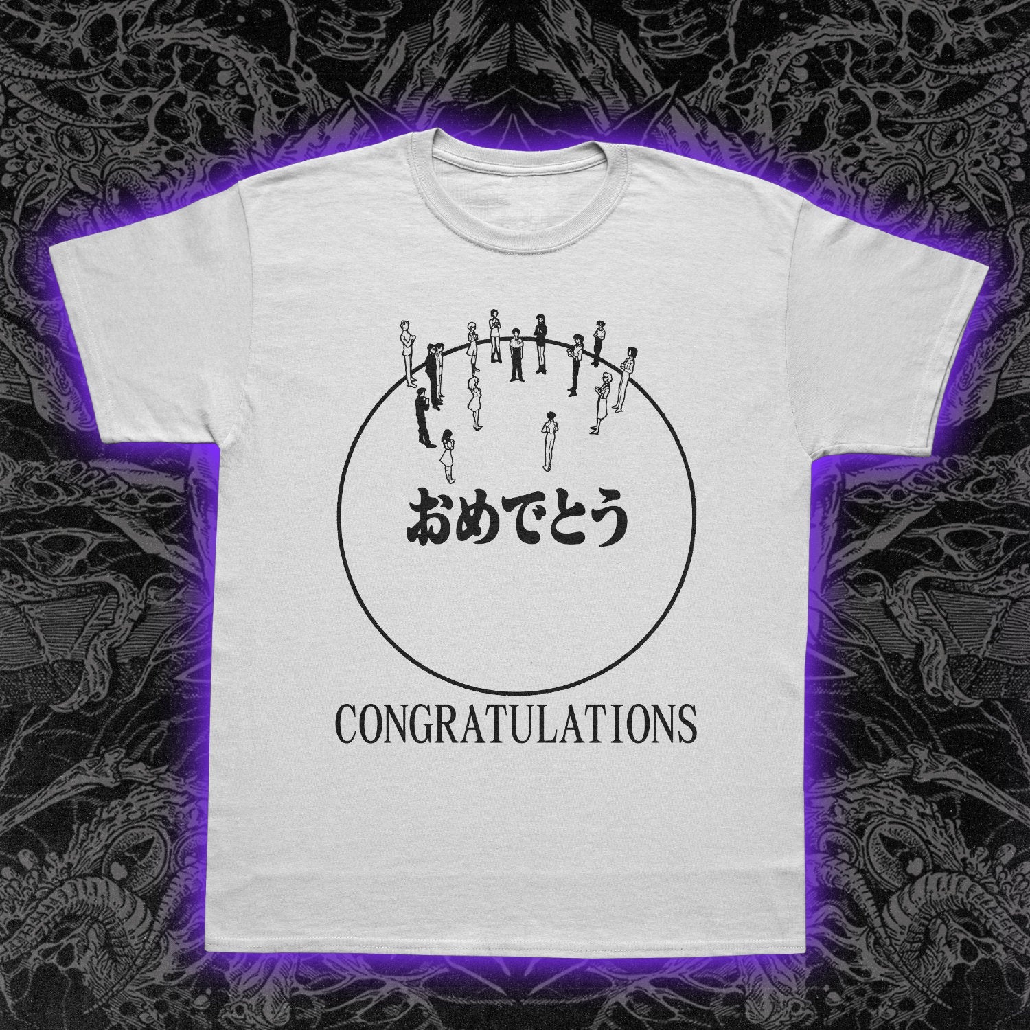 Evangelion Congratulations Slim Fit Tee White