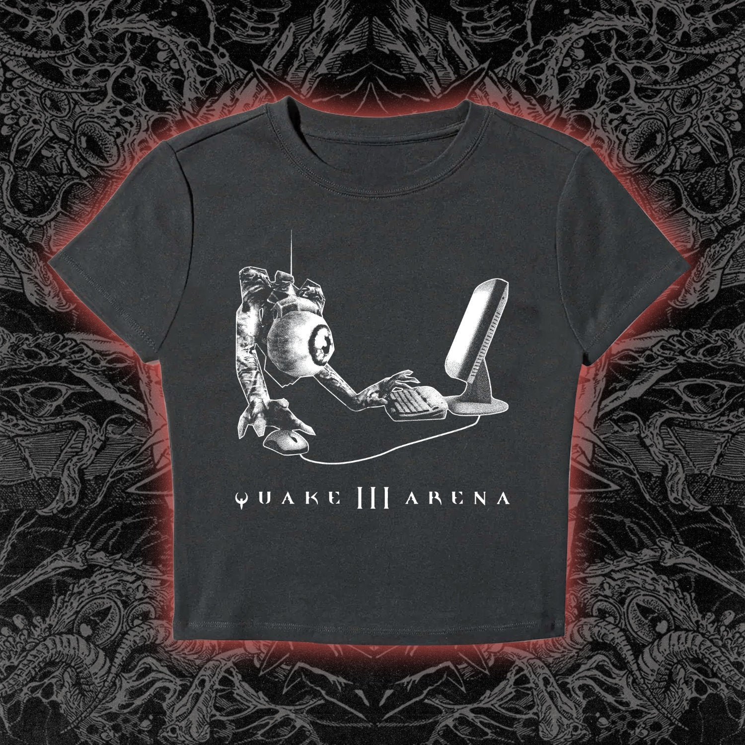 Quake 3 Baby Tee Black