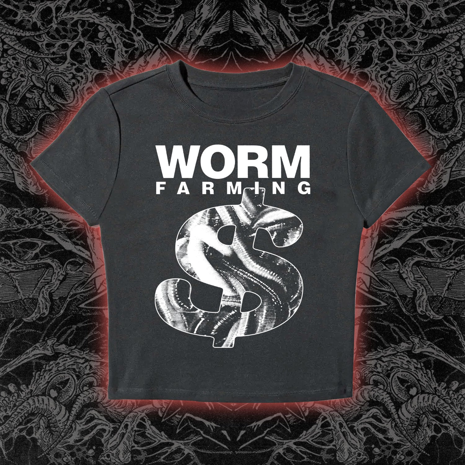 Worm Farming Baby Tee Black