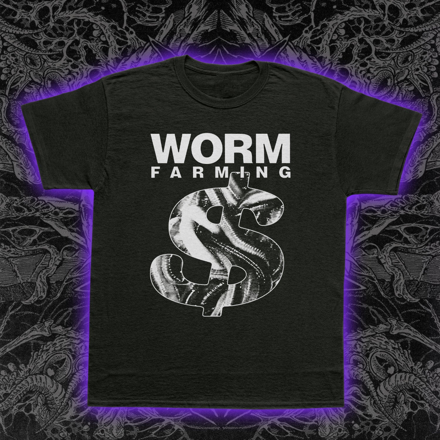 Worm Farming Slim Fit Tee Black