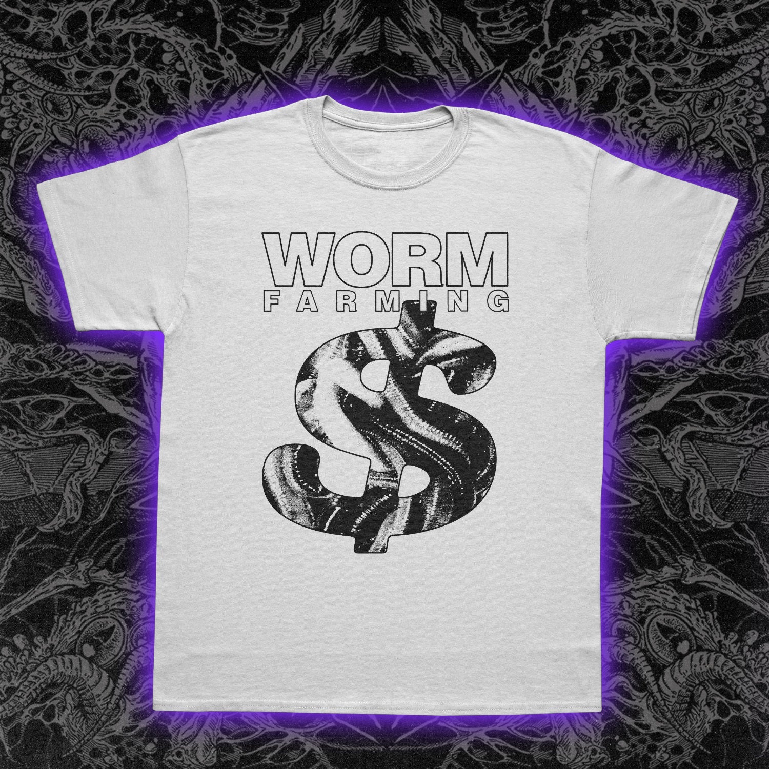 Worm Farming Slim Fit Tee White