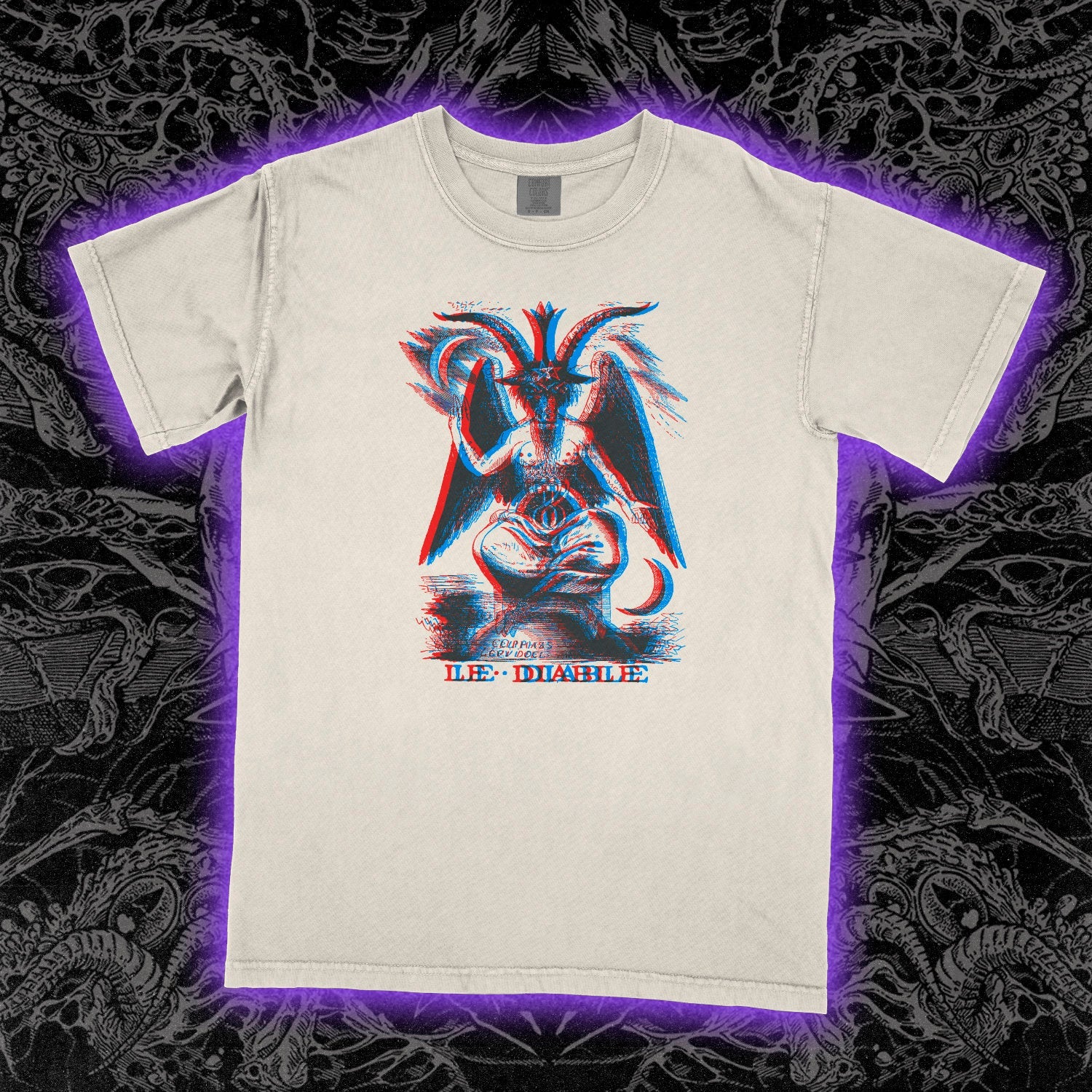 3D Baphomet Comfort Colors Ivory Tee