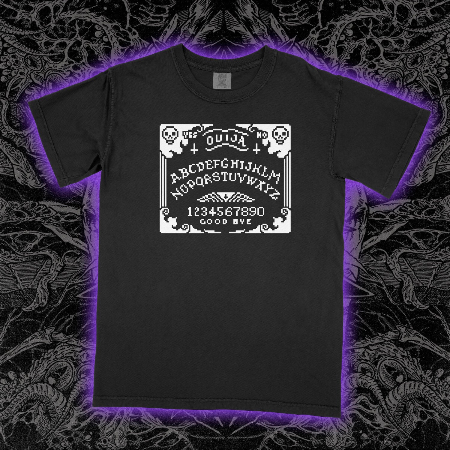 8-Bit Ouija Comfort Colors Black Tee