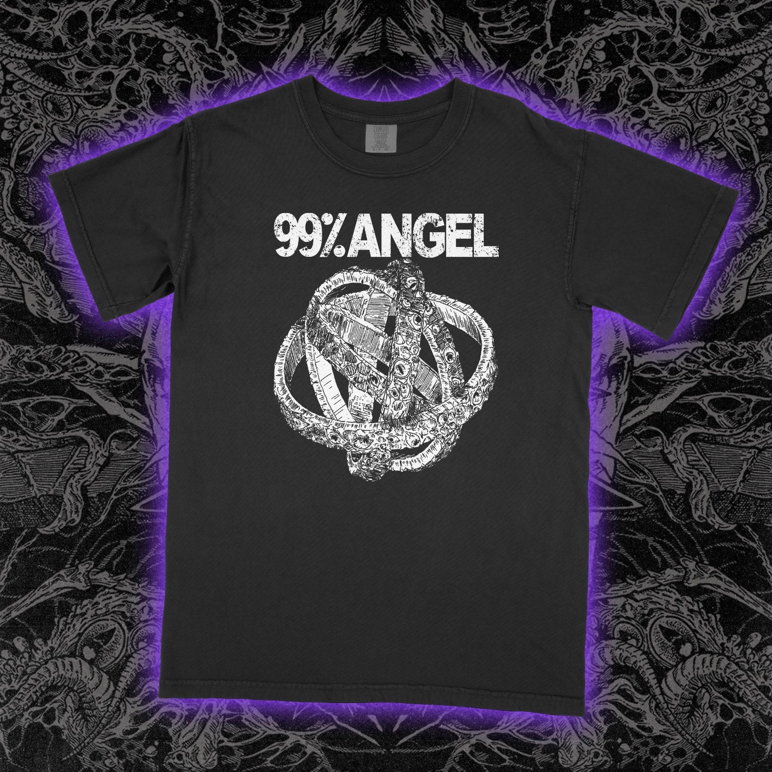 99 Percent Biblical Angel Comfort Colors Black Tee