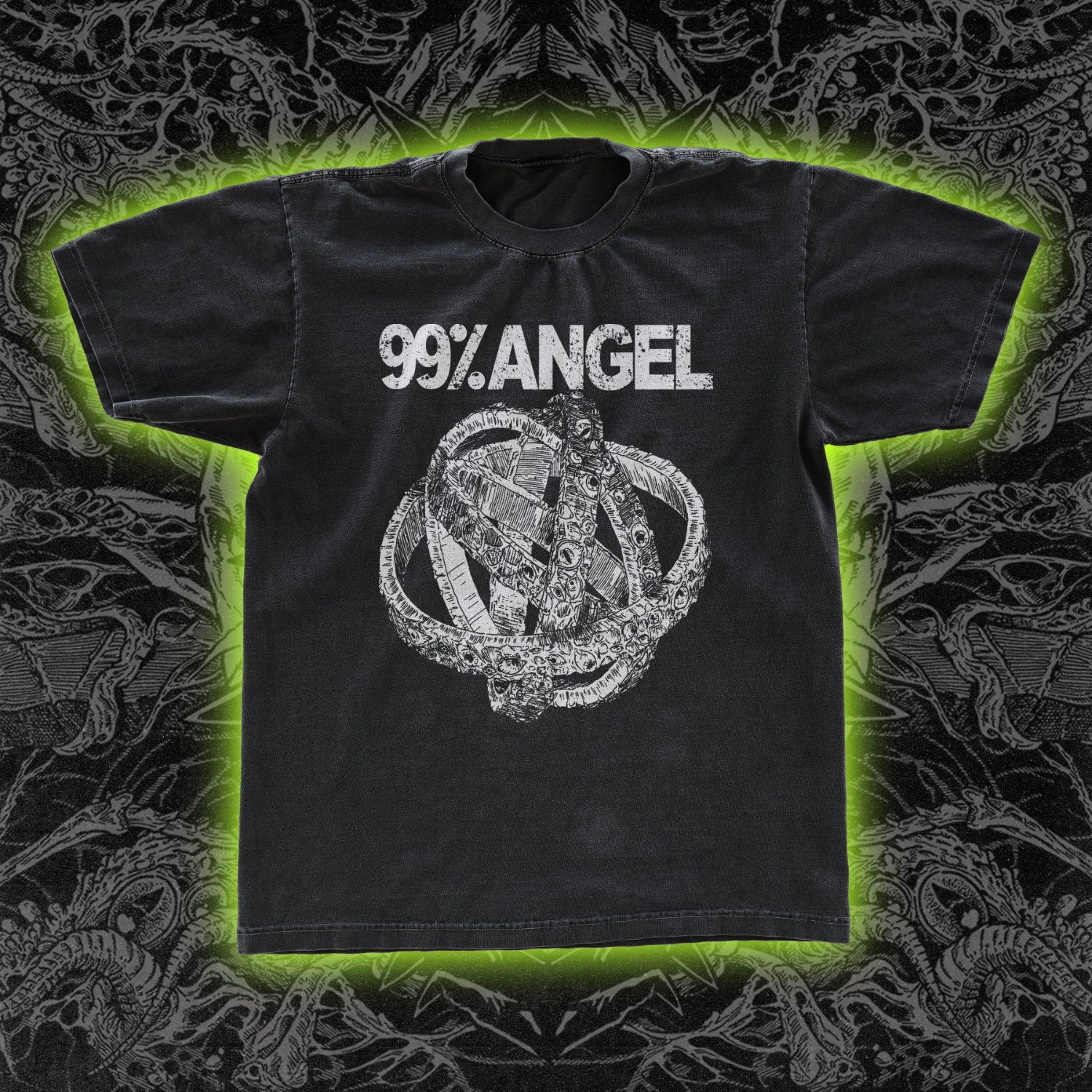 99 Percent Biblical Angel Classic Gildan Shirt Occult Cult and Obscure Clothing and Tshirts Night Channels Black 2X Large