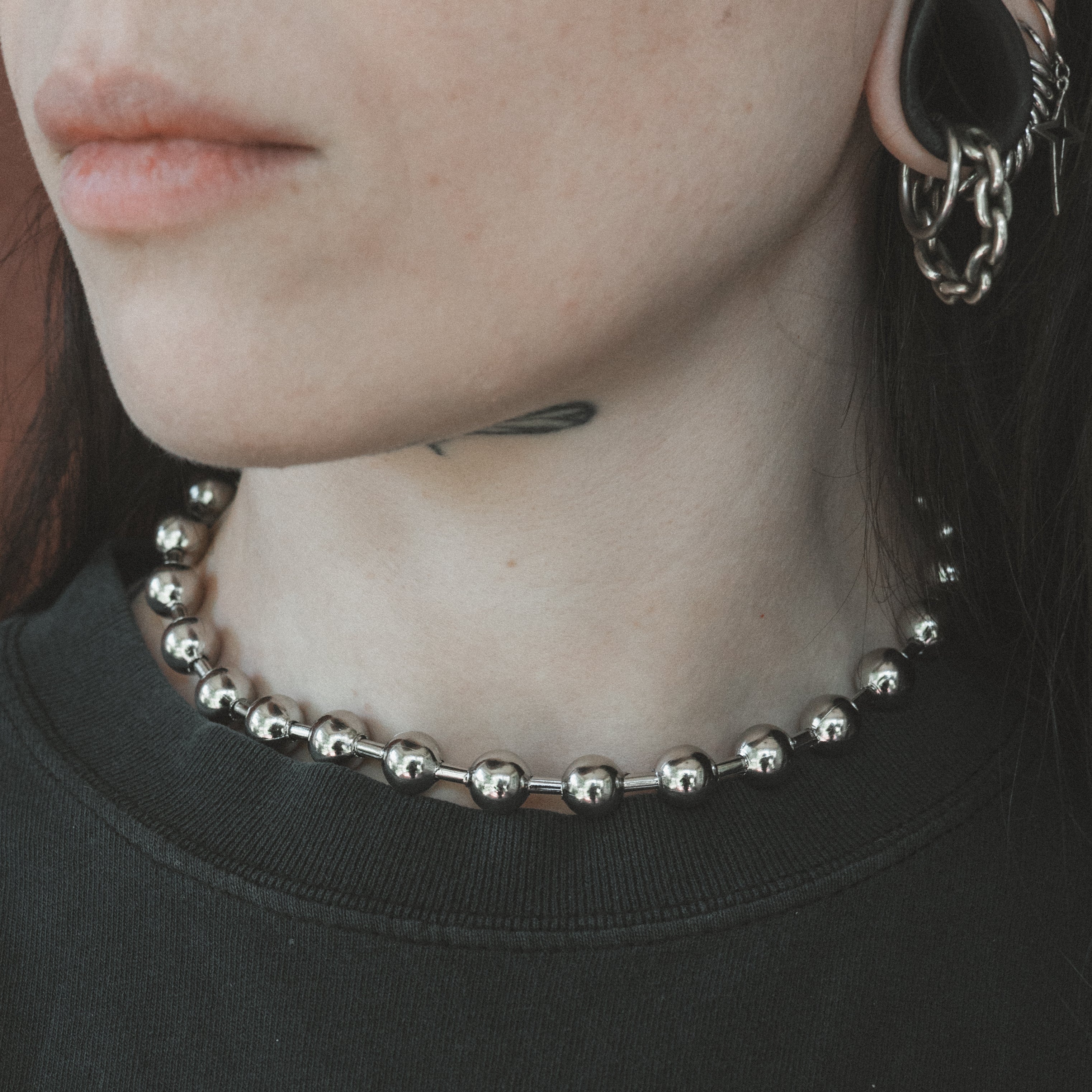 Y2K Stainless Steel Ball Choker