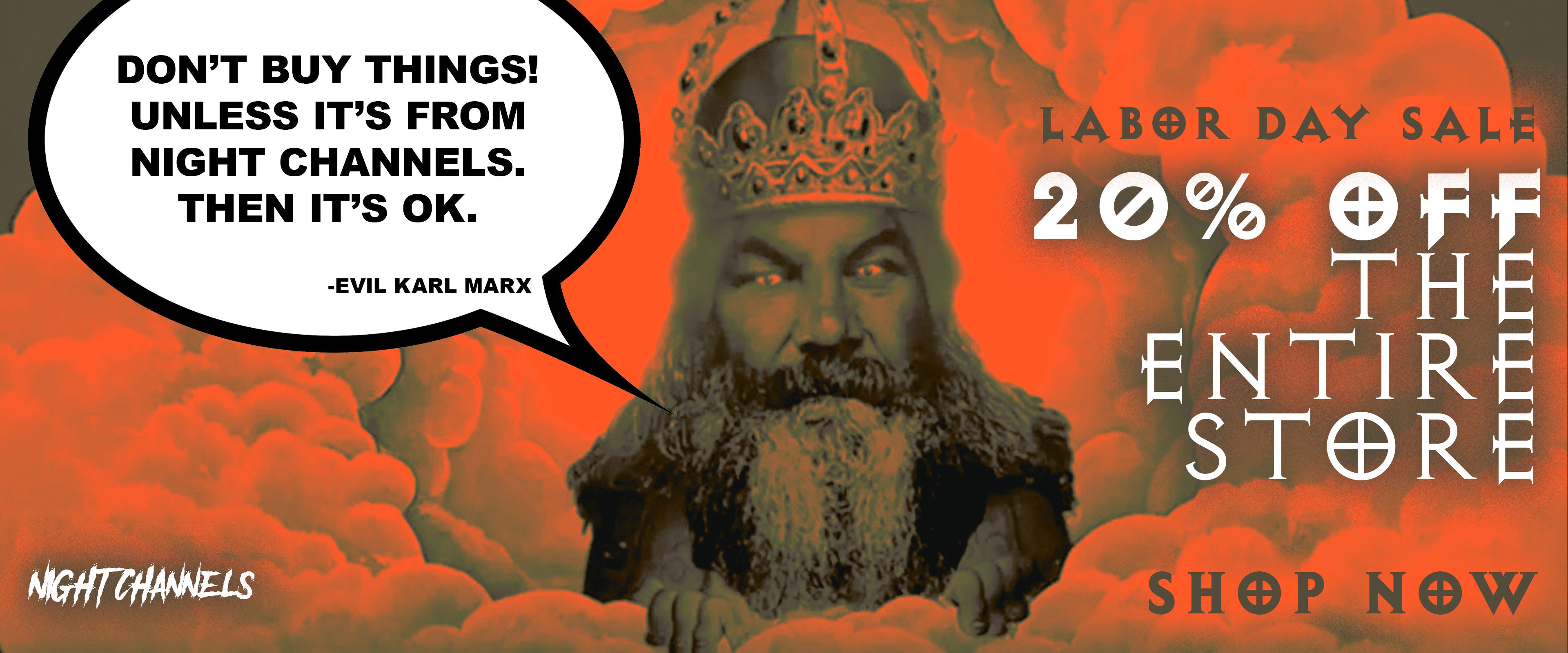 20% off everything. Labor Day sale.