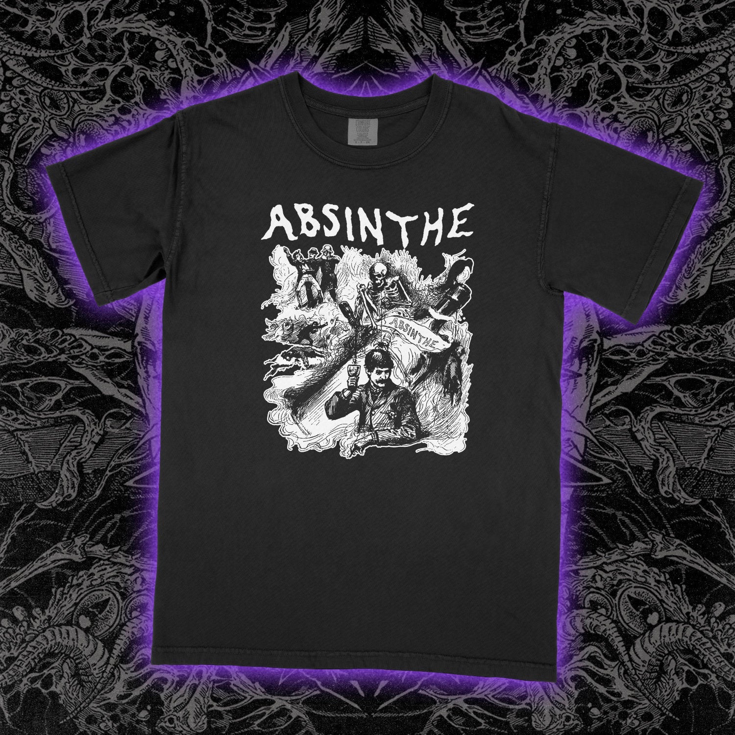 Absinthe Madness Comfort Colors Black Tee