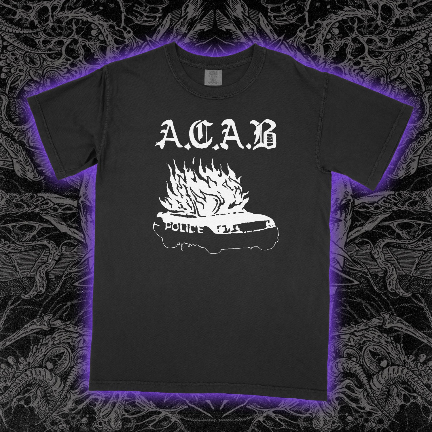 ACAB All Cops Are Bastards Comfort Colors Black Tee