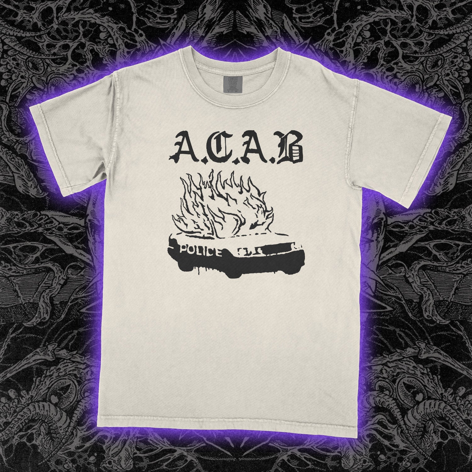 ACAB All Cops Are Bastards Comfort Colors Ivory Tee