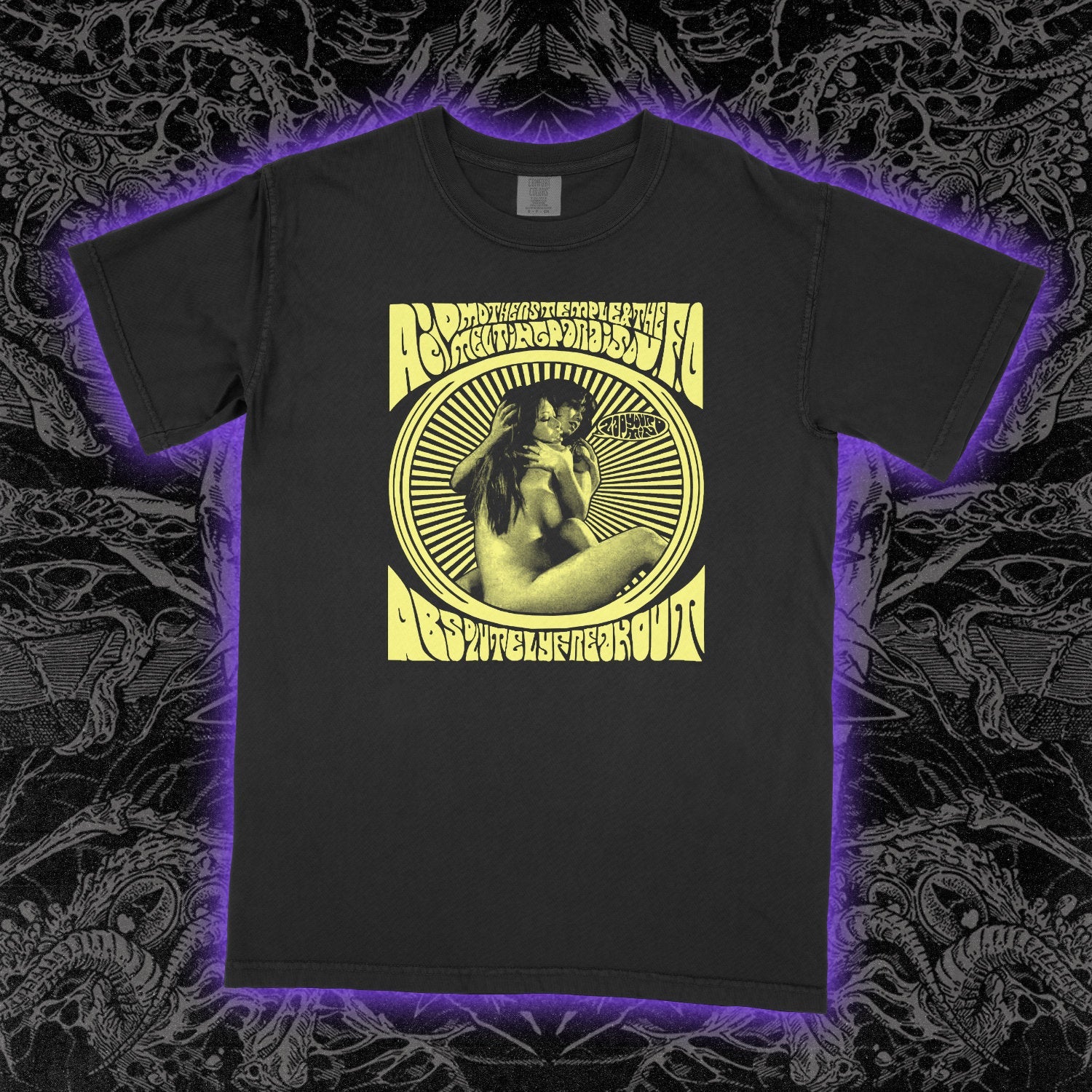 Acid Mothers Freak Out Comfort Colors Black Tee