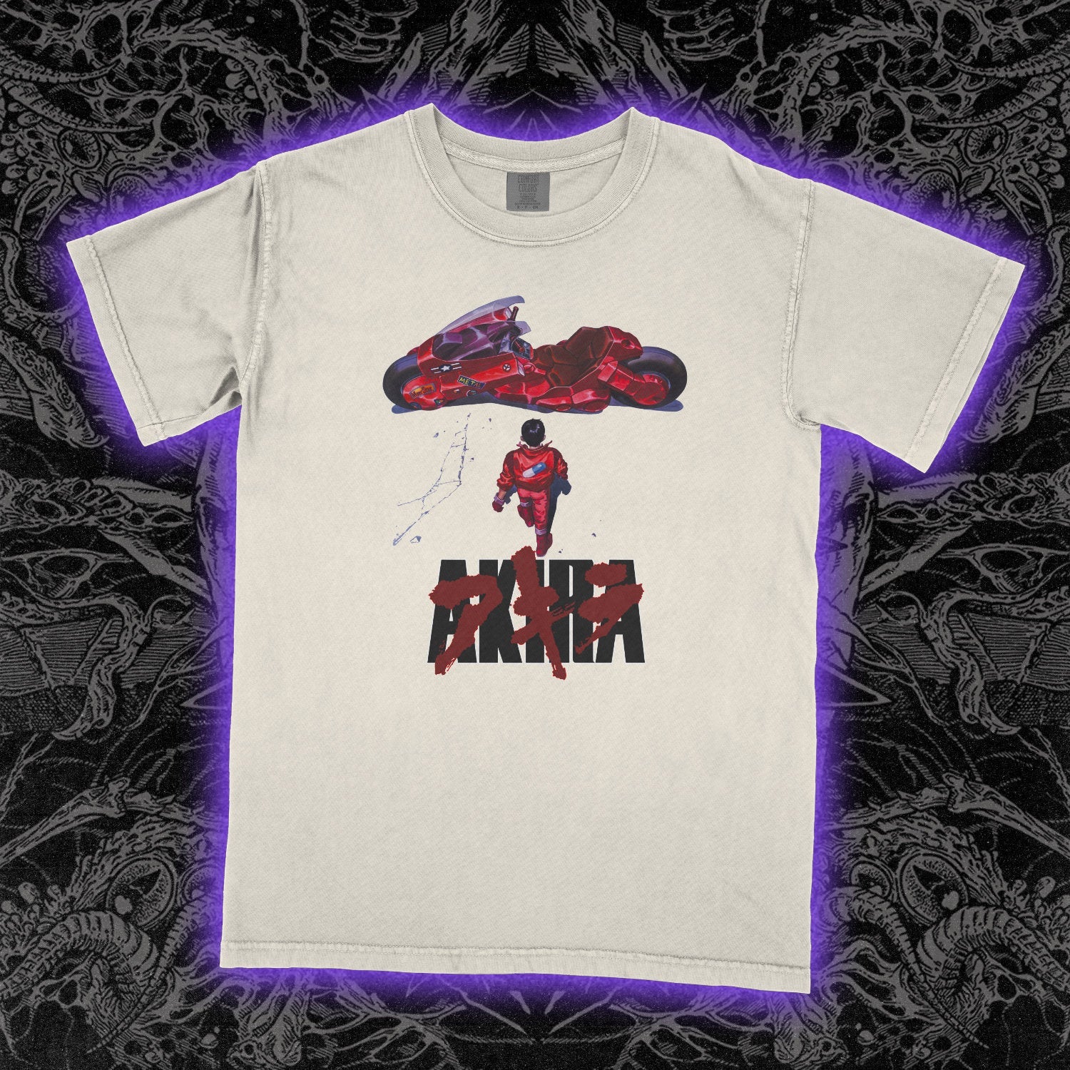 AKIRA Bike Logo Comfort Colors Ivory Tee