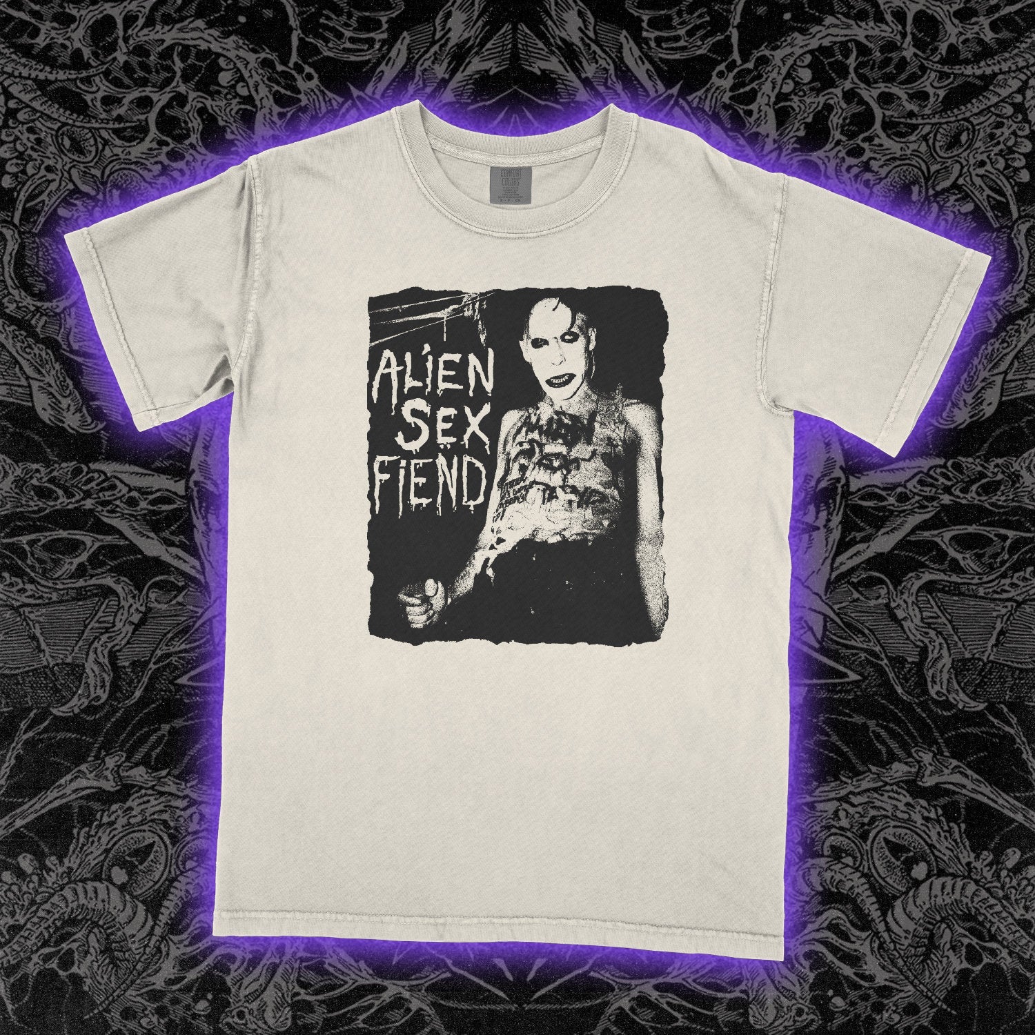 Alien Sex Fiend Nik Fiend Comfort Colors Ivory Tee