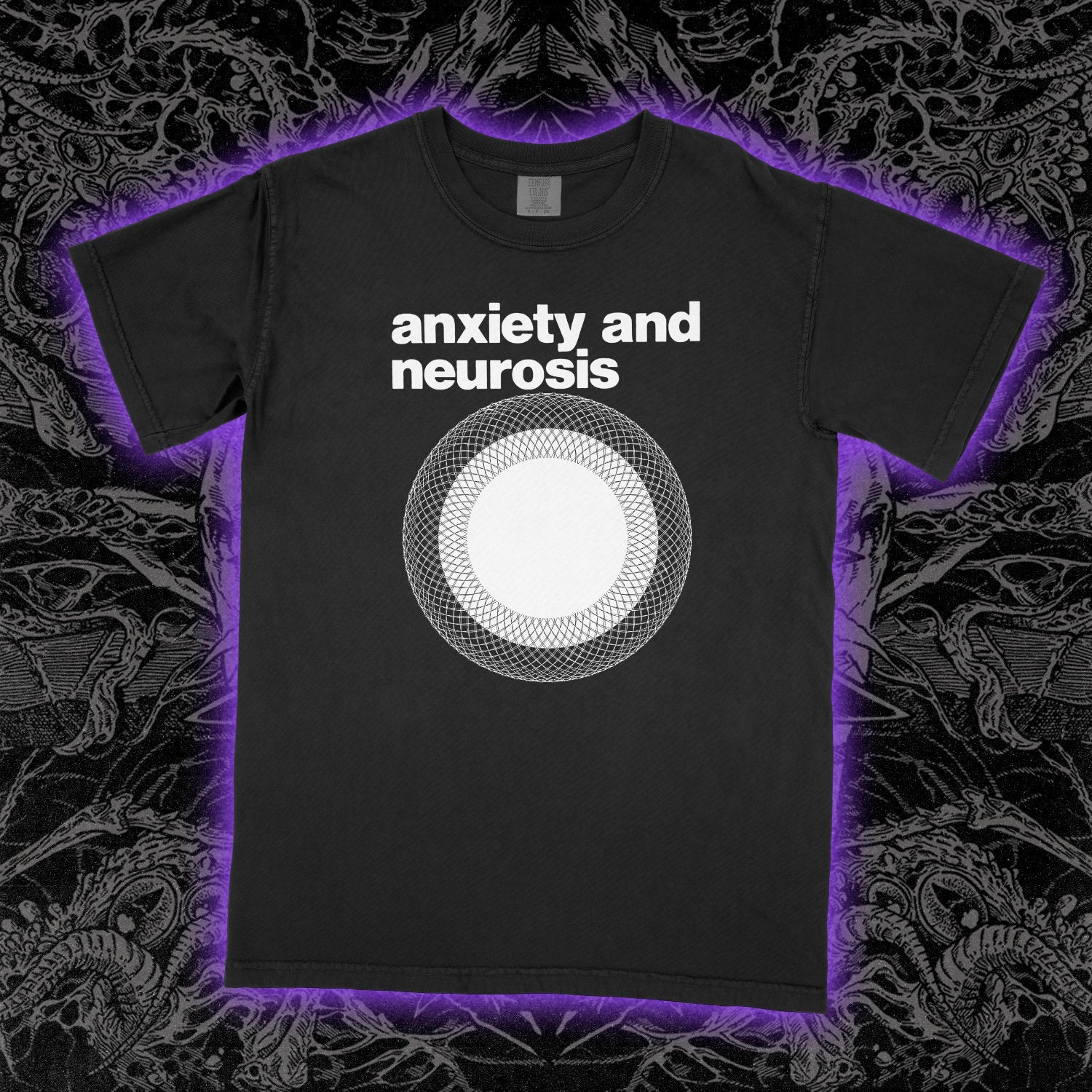 Anxiety Neurosis Comfort Colors Black Tee