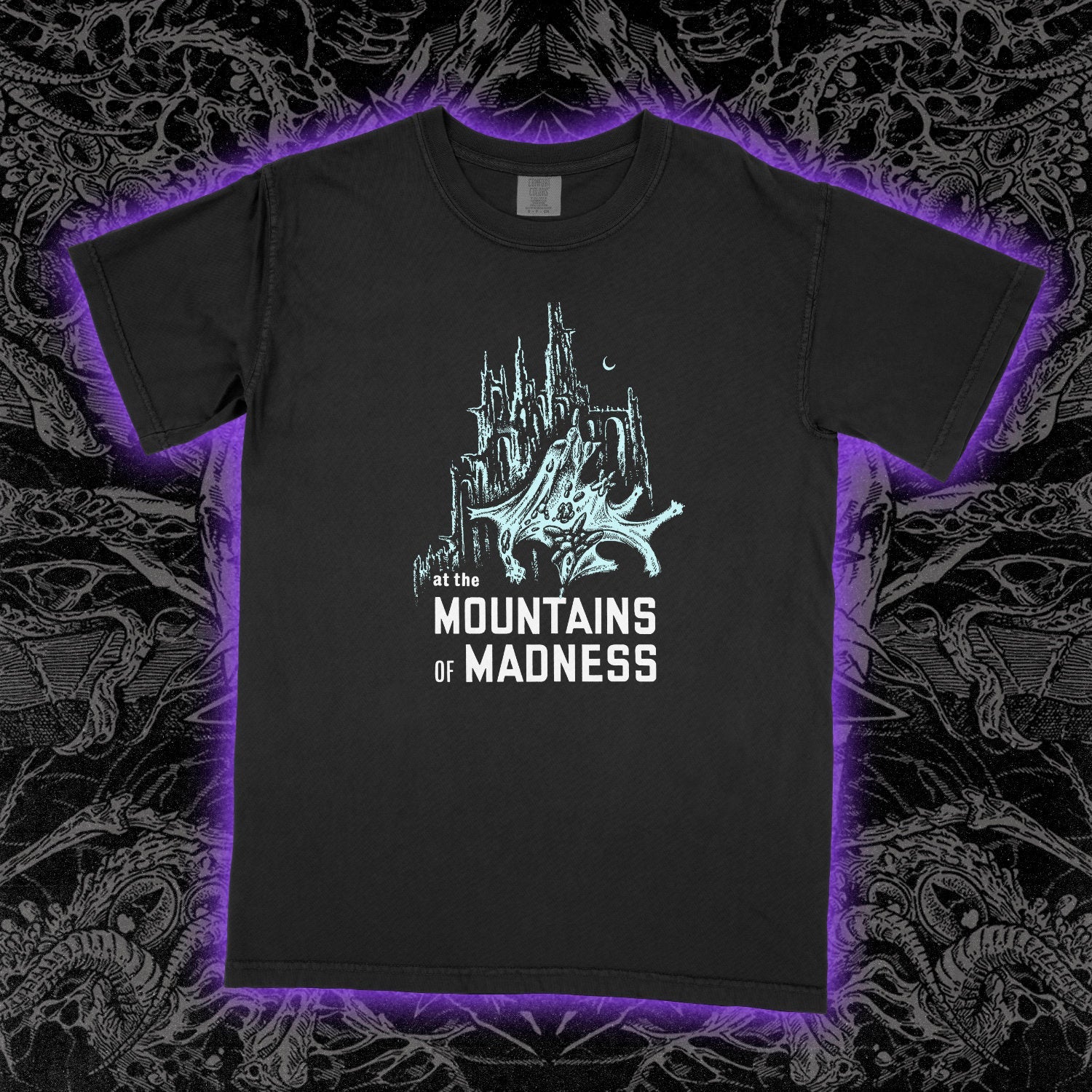 At The Mountains Of Madness Comfort Colors Black Tee