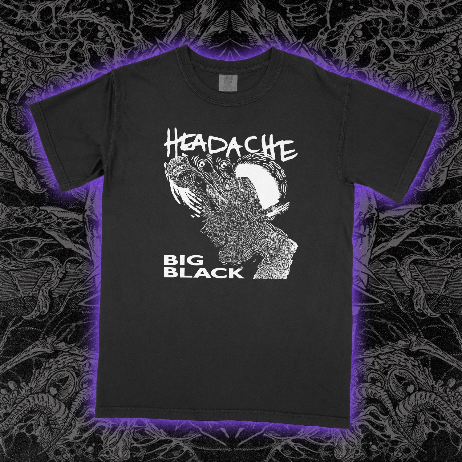 Big Black Headache Comfort Colors Black Tee