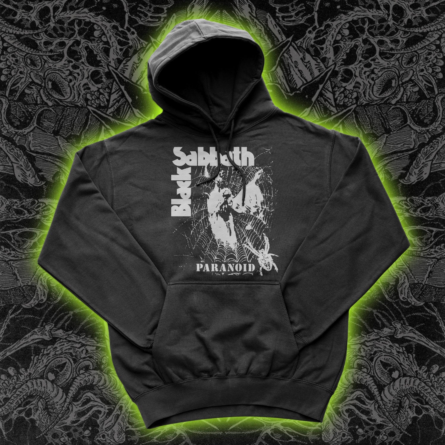 Black Sabbath Paranoid Spider Hoodie