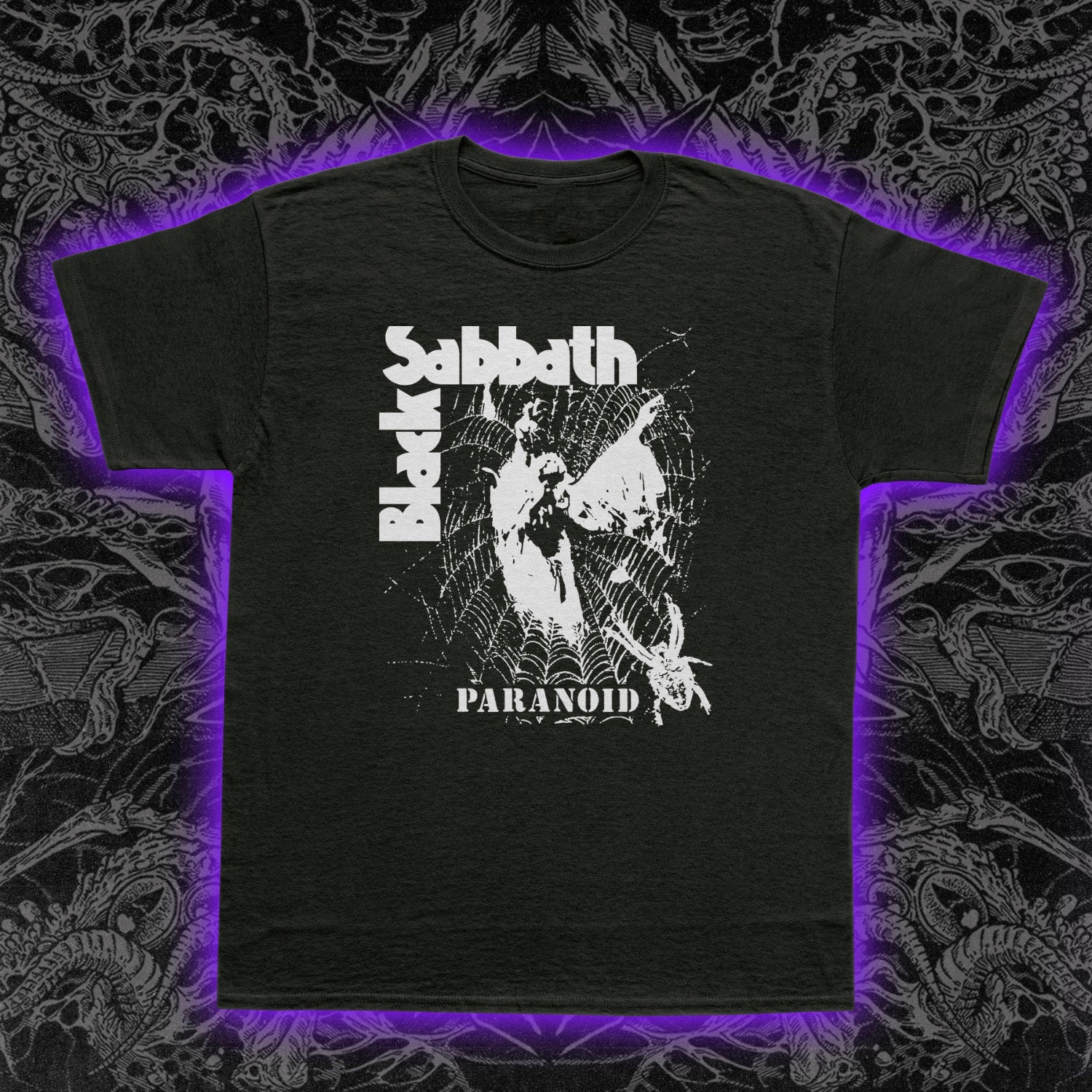 Black Sabbath Paranoid Spider Premium Tee