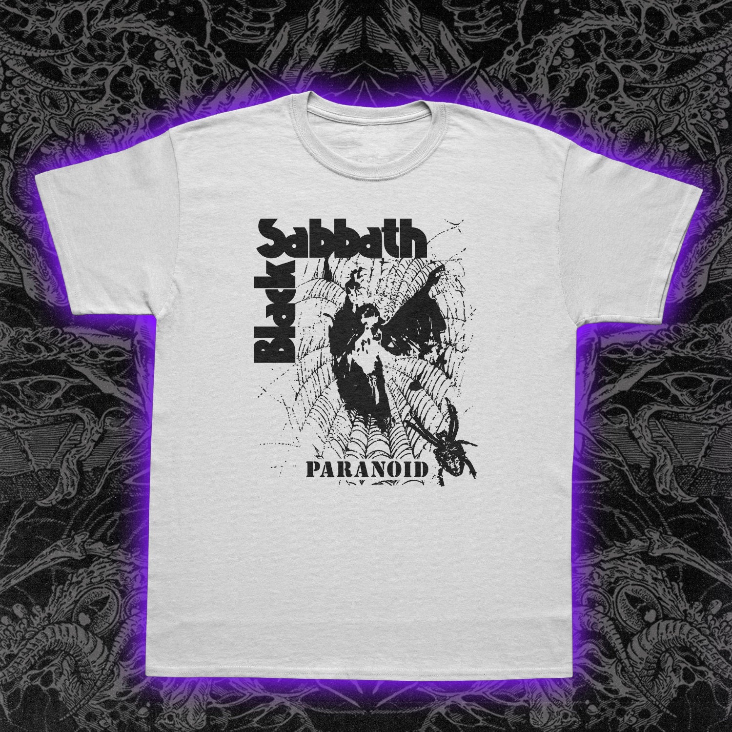 Black Sabbath Paranoid Spider Premium Tee