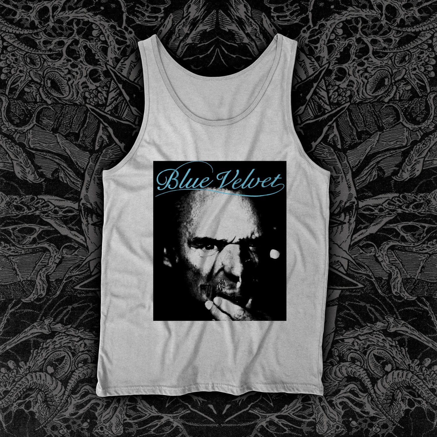 Blue Velvet Tank White