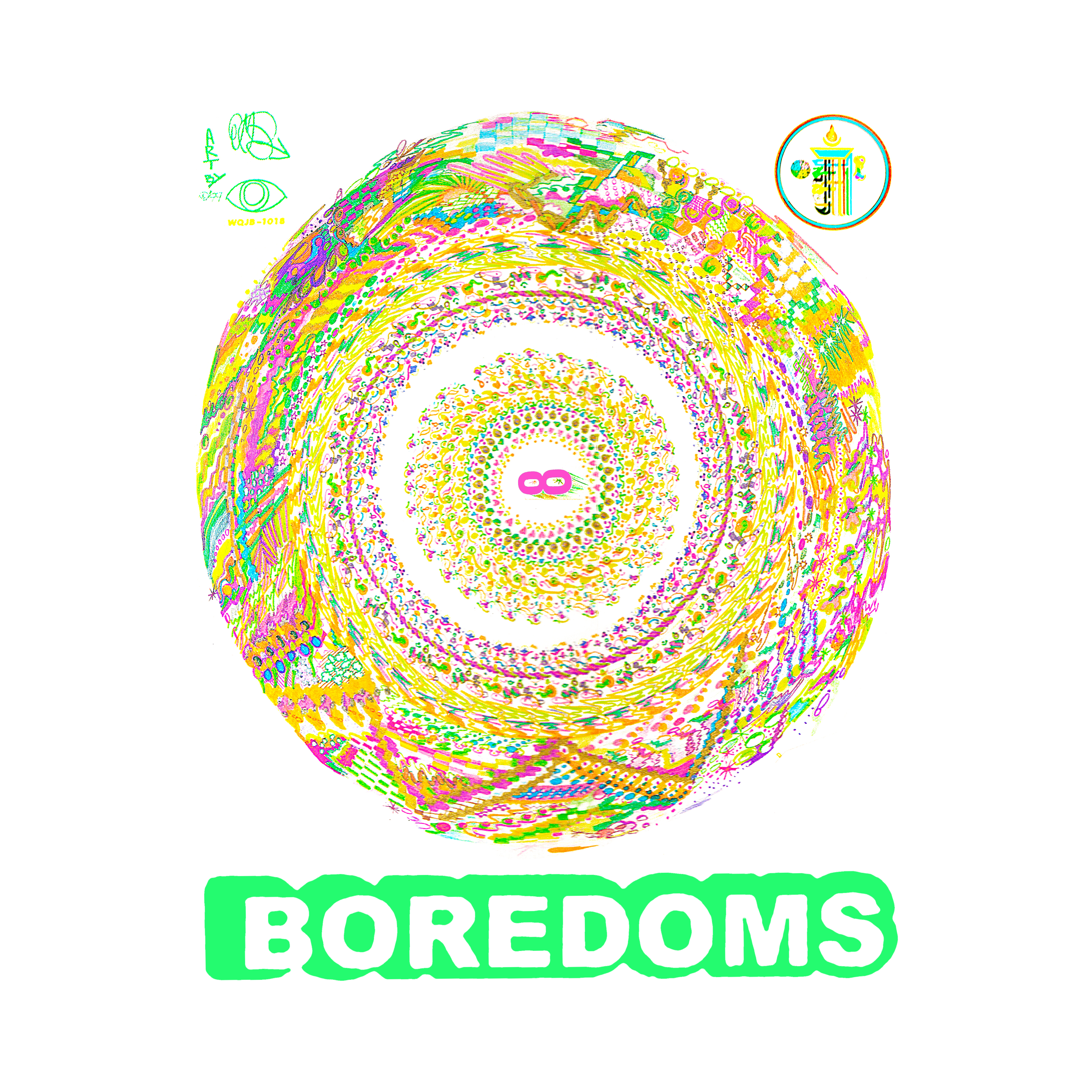Boredoms Super Roots 8 | Occult u0026 Obscure Clothing | Night Channels White / 3X-Large