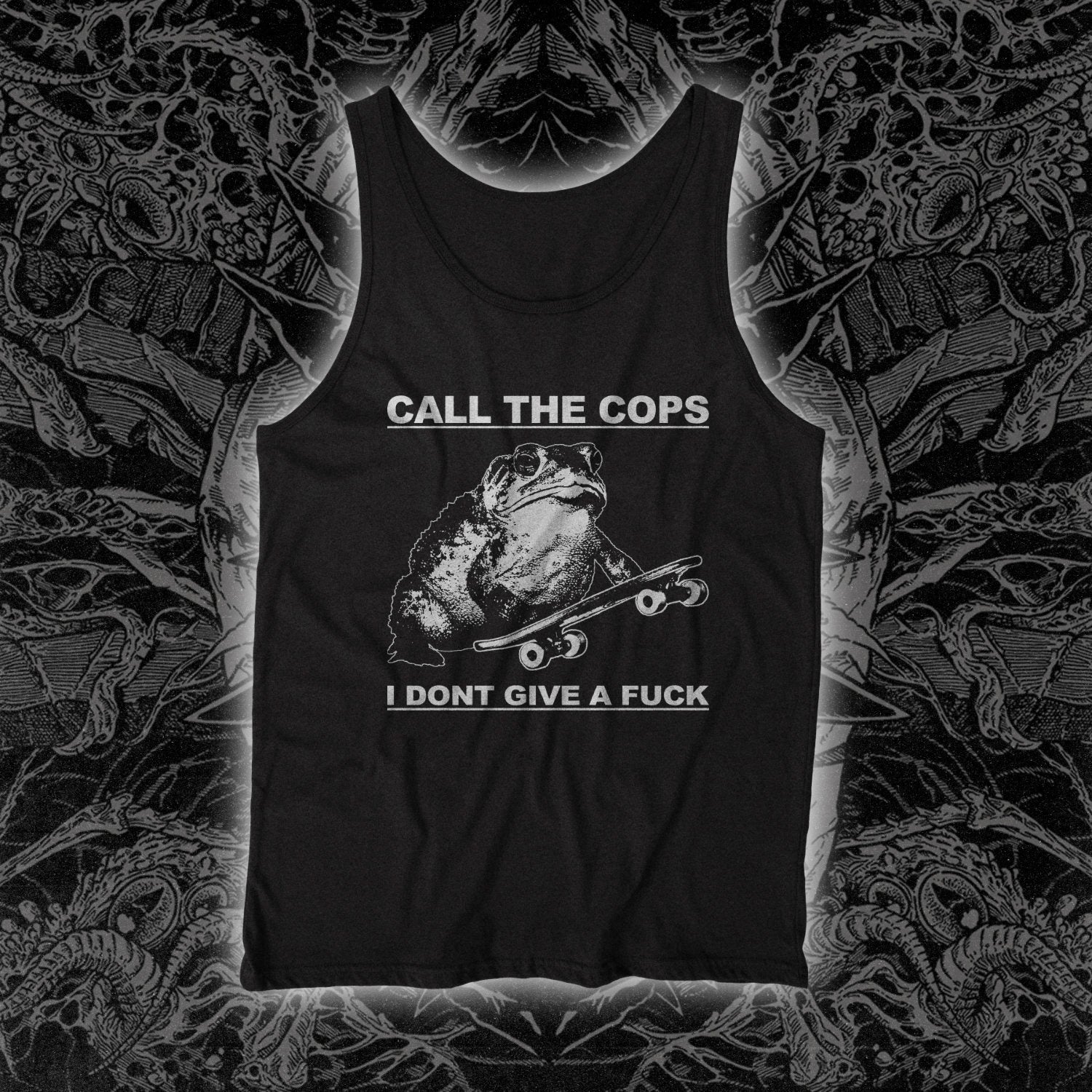 Call The Cops Frog Tank Black