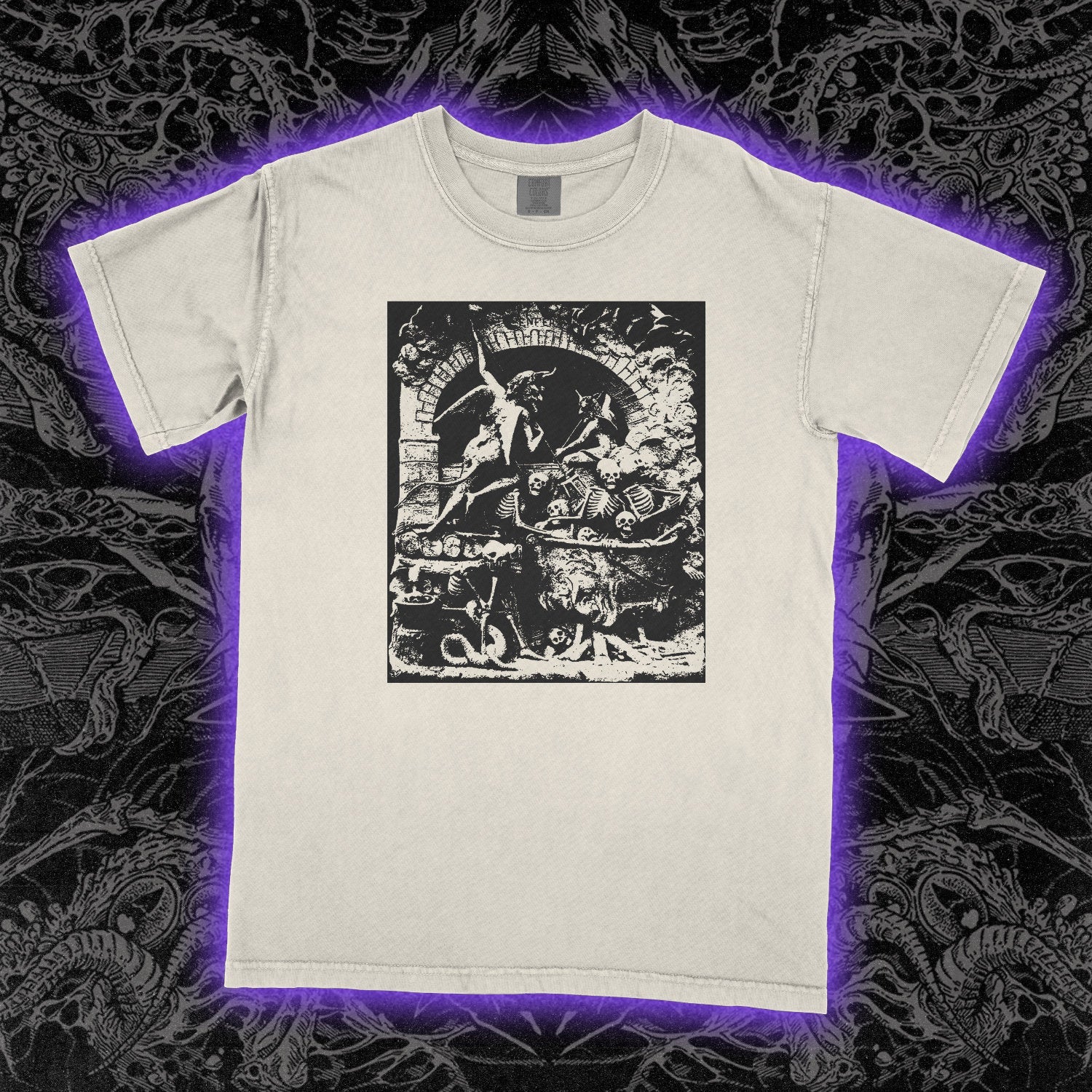 Cauldron Of The Damned Comfort Colors Ivory Tee