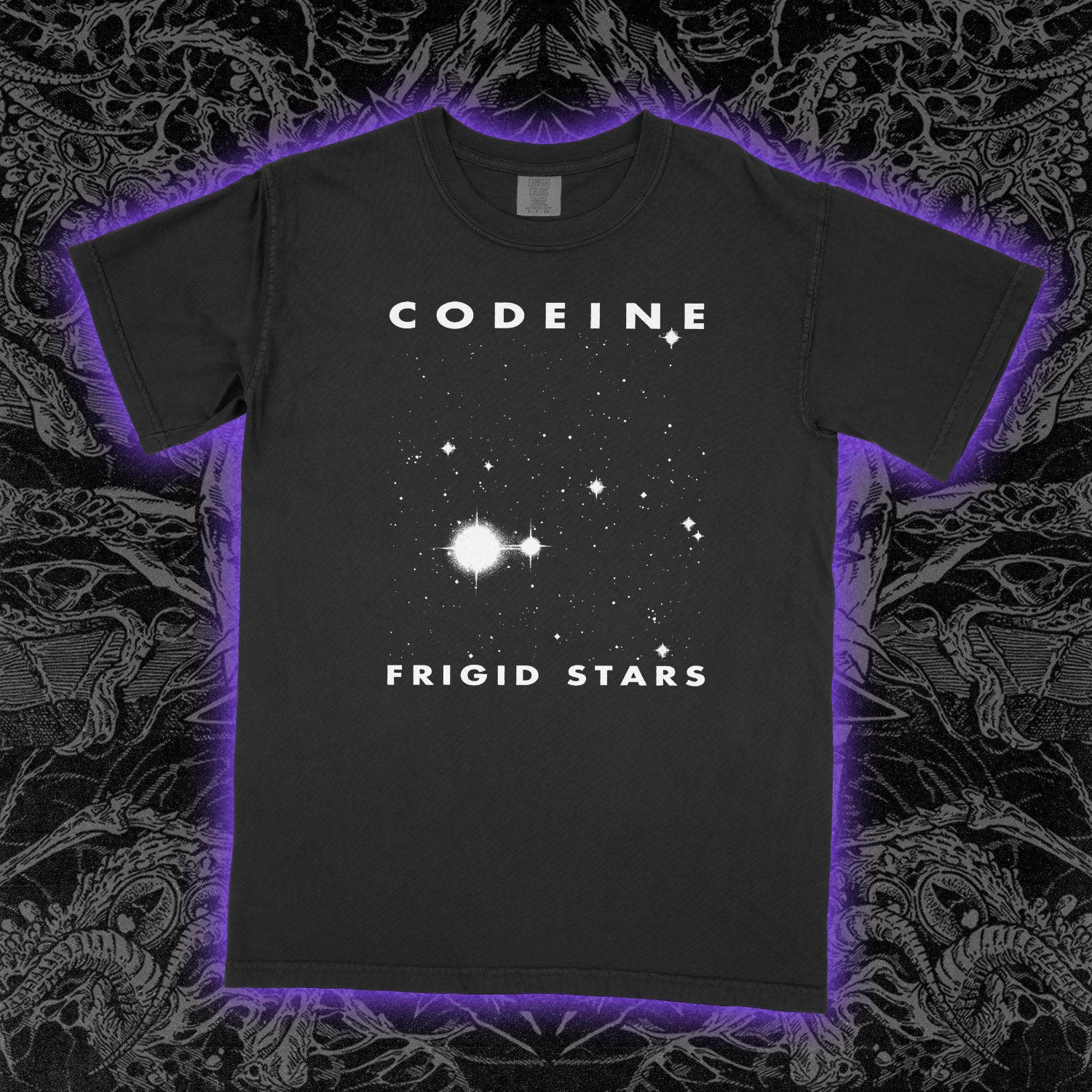 Codeine Frigid Stars Comfort Colors Black Tee