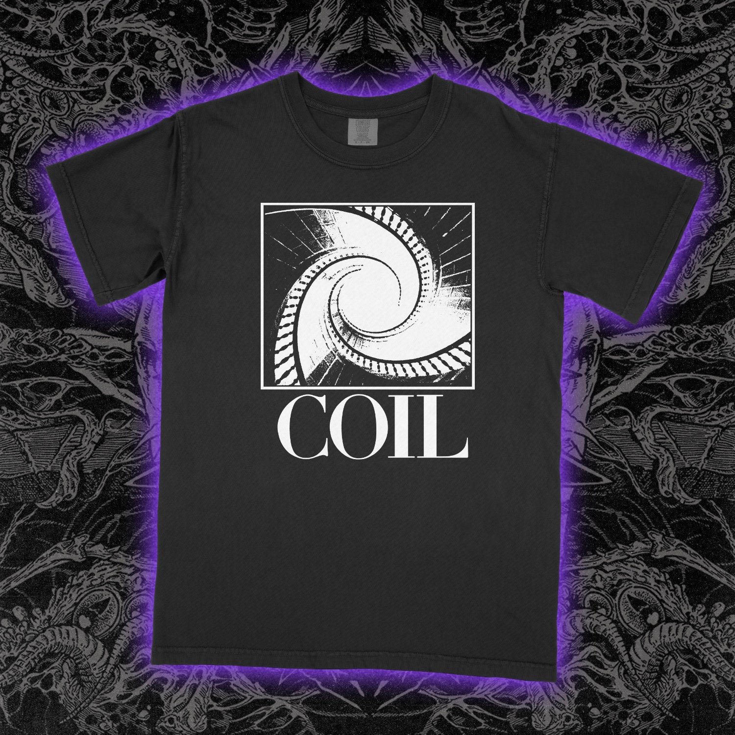 Coil Anal Staircase Comfort Colors Black Tee