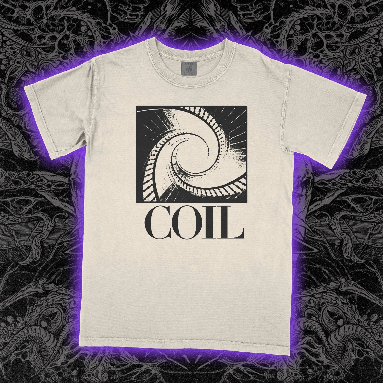 Coil Anal Staircase Comfort Colors Ivory Tee