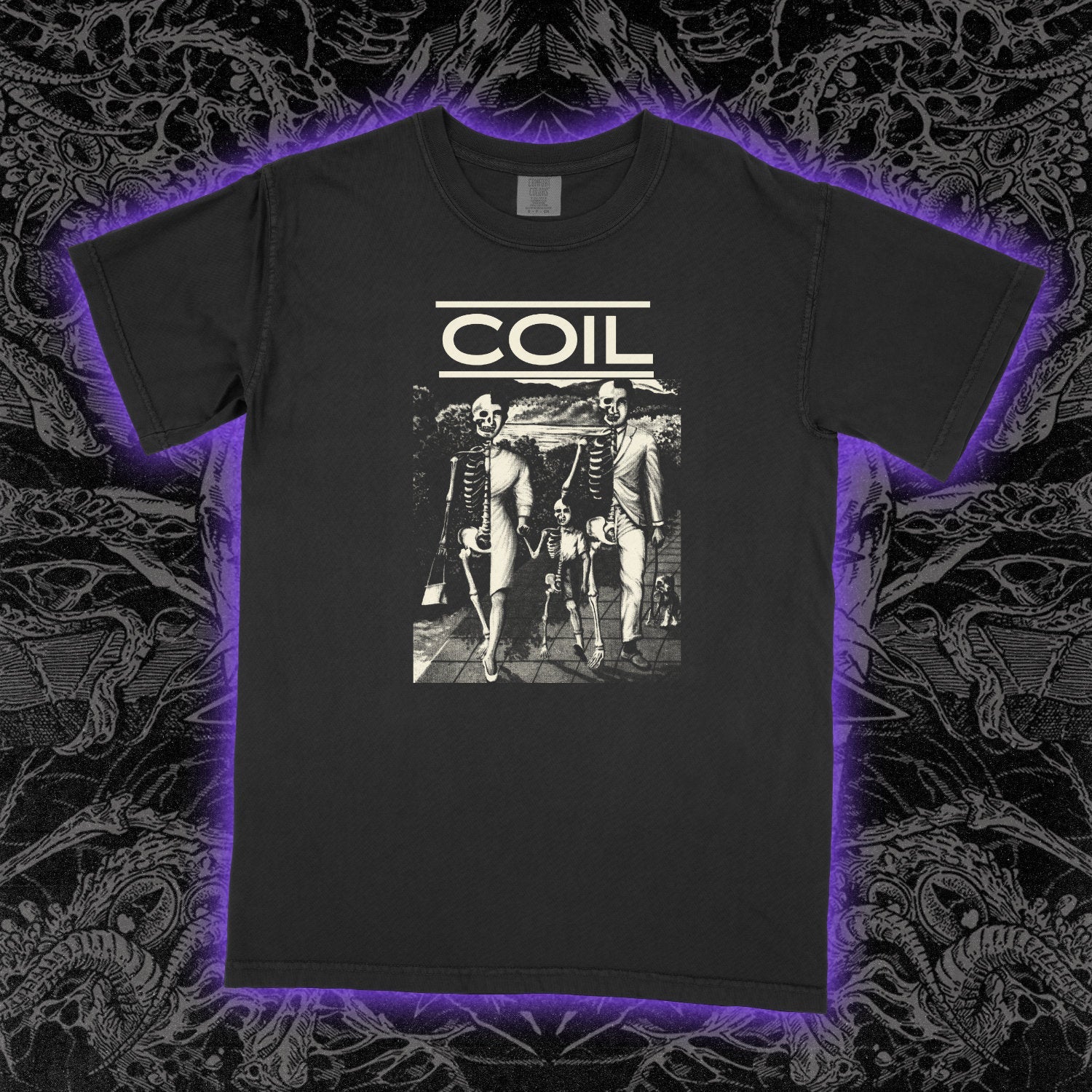 Coil Unnatural History Comfort Colors Black Tee