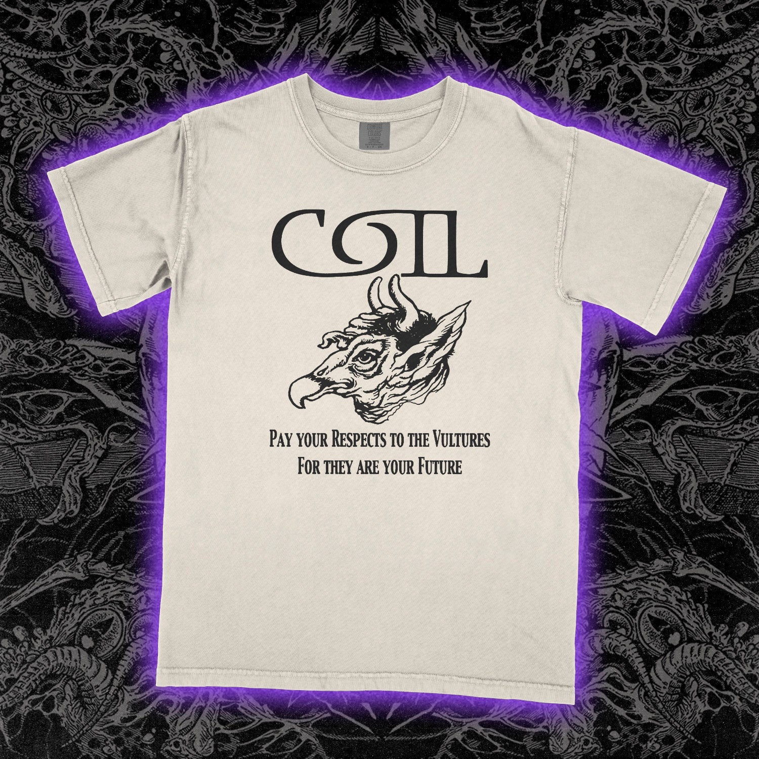 Coil Vultures Comfort Colors Ivory Tee